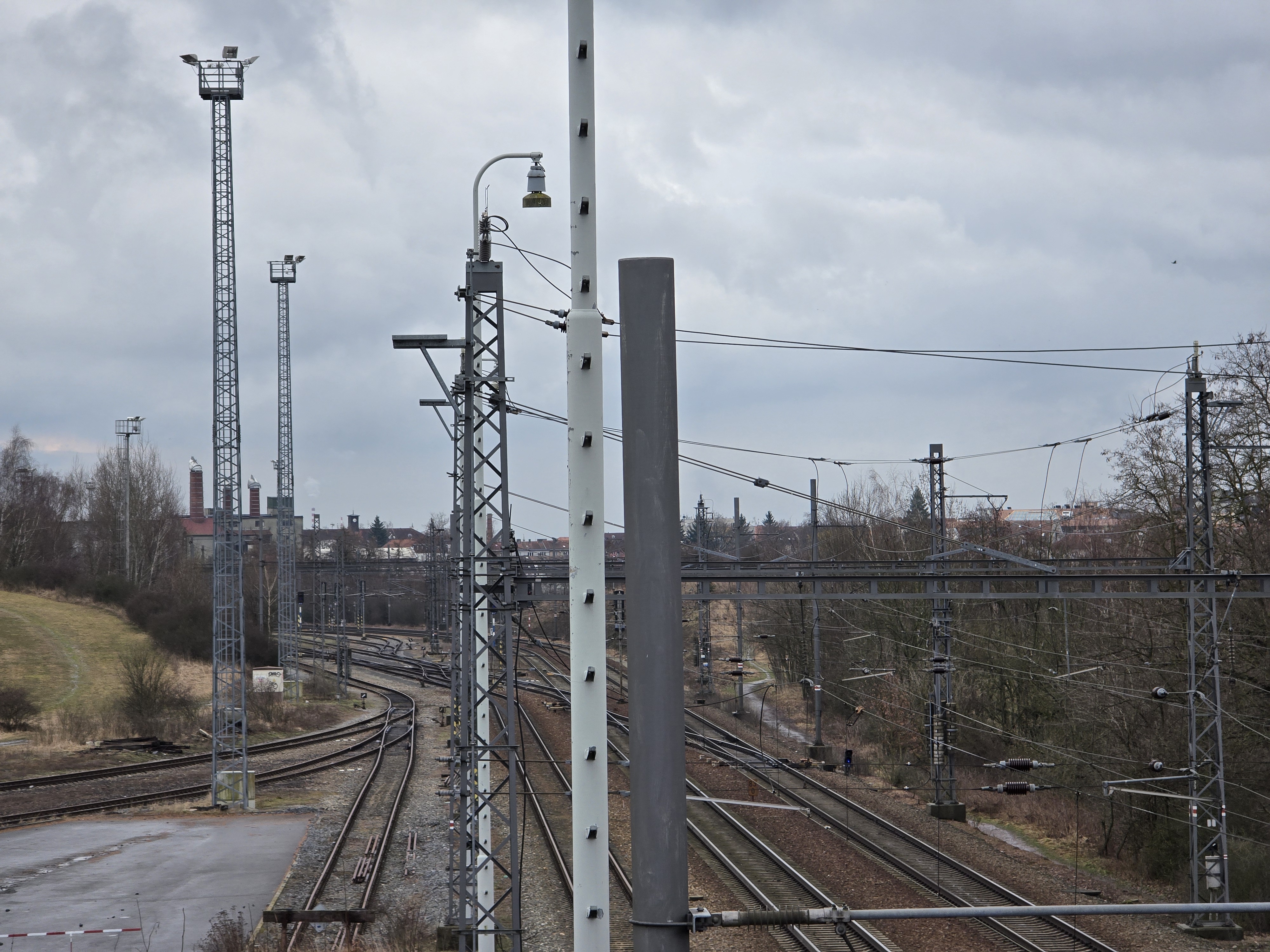 railway tracks industrial background