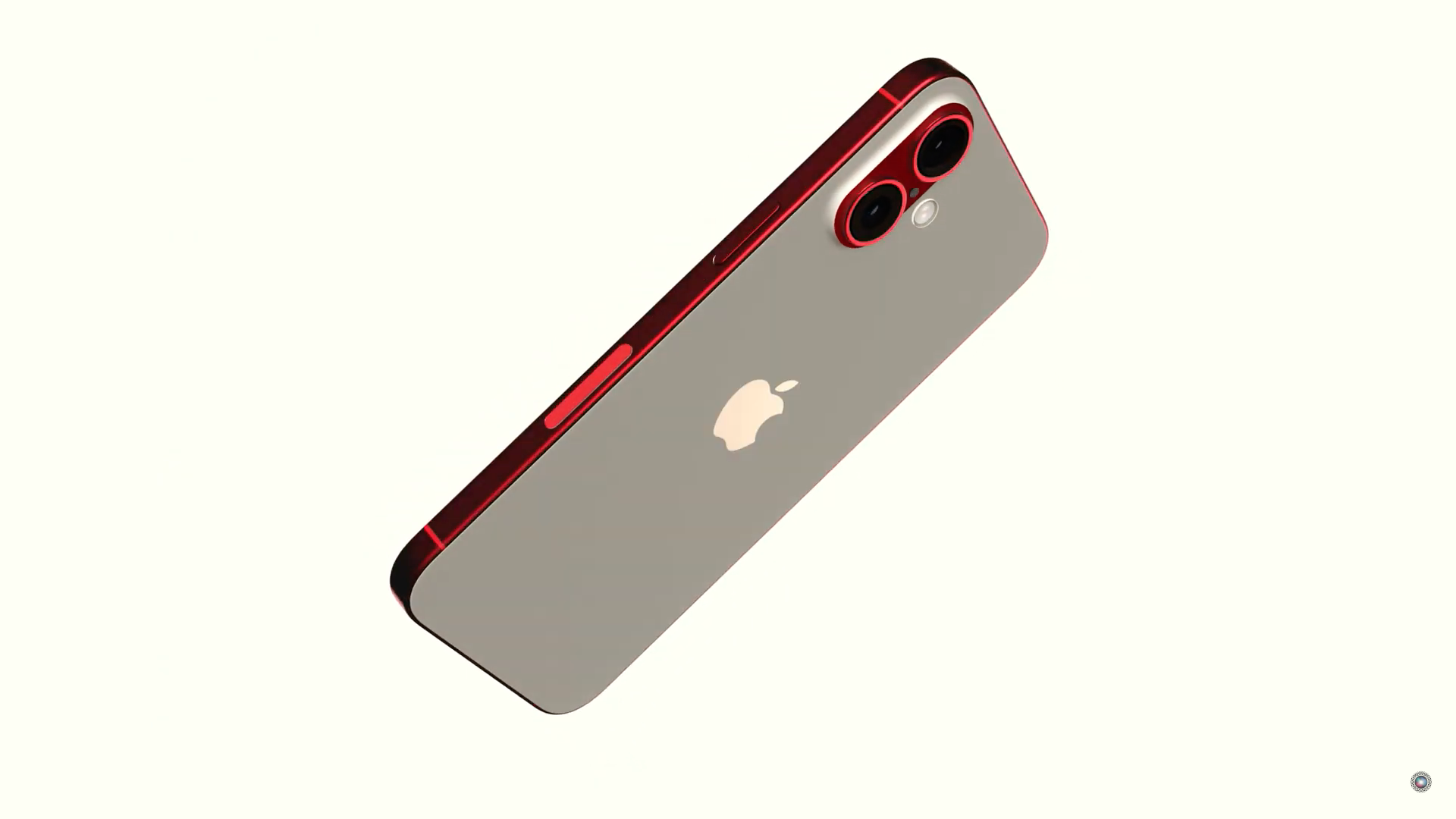 red smartphone back view