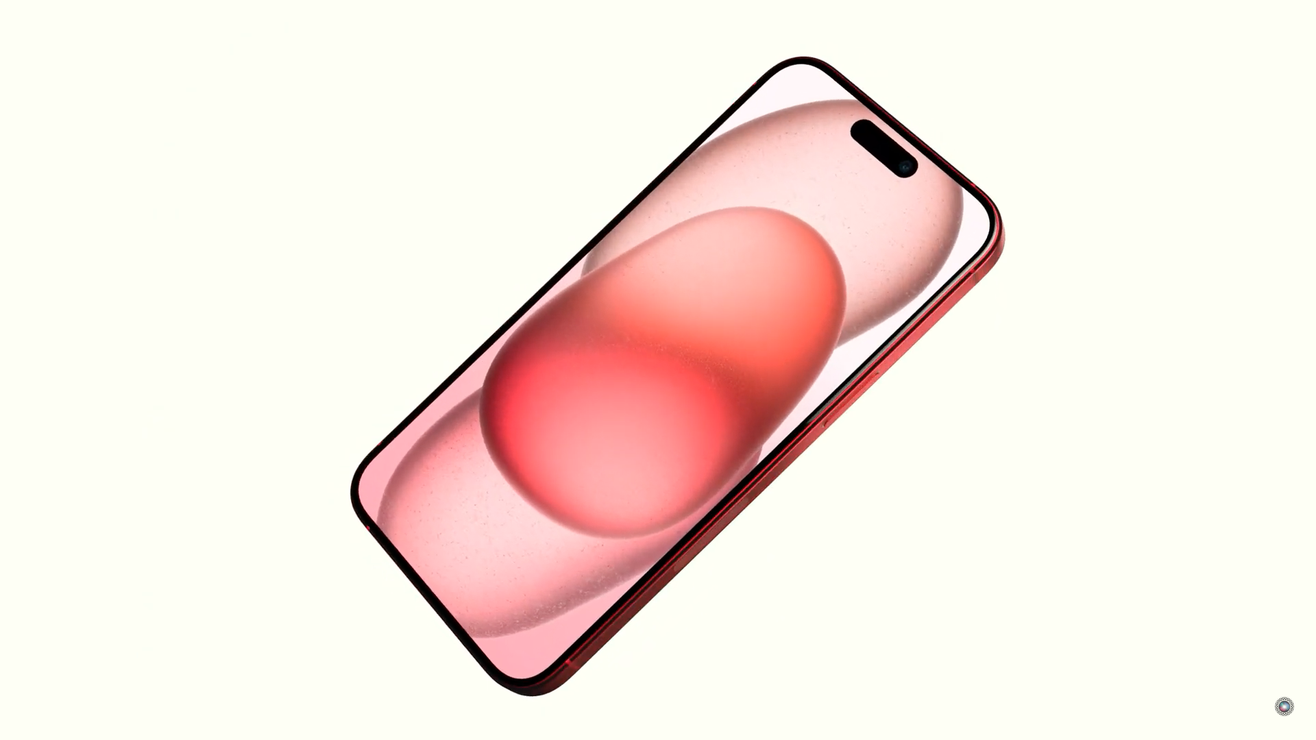 red smartphone front view