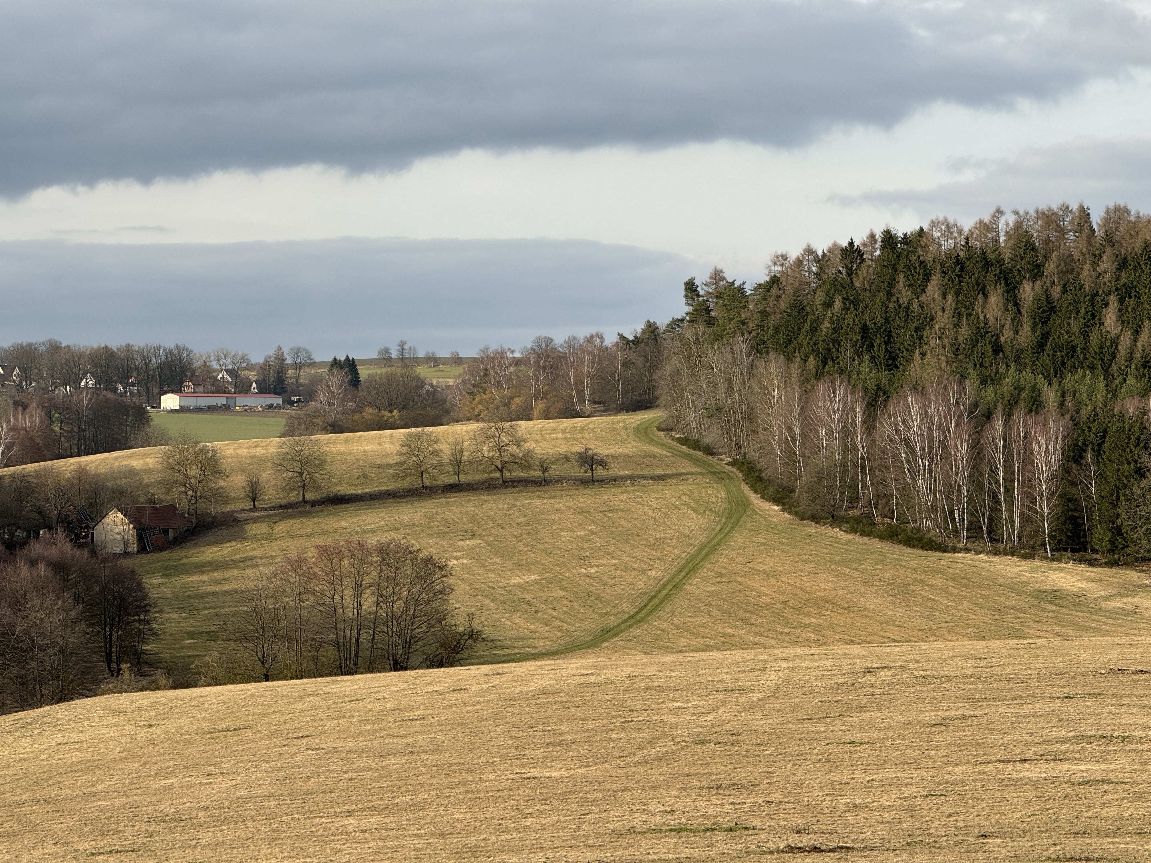 rolling hills with path