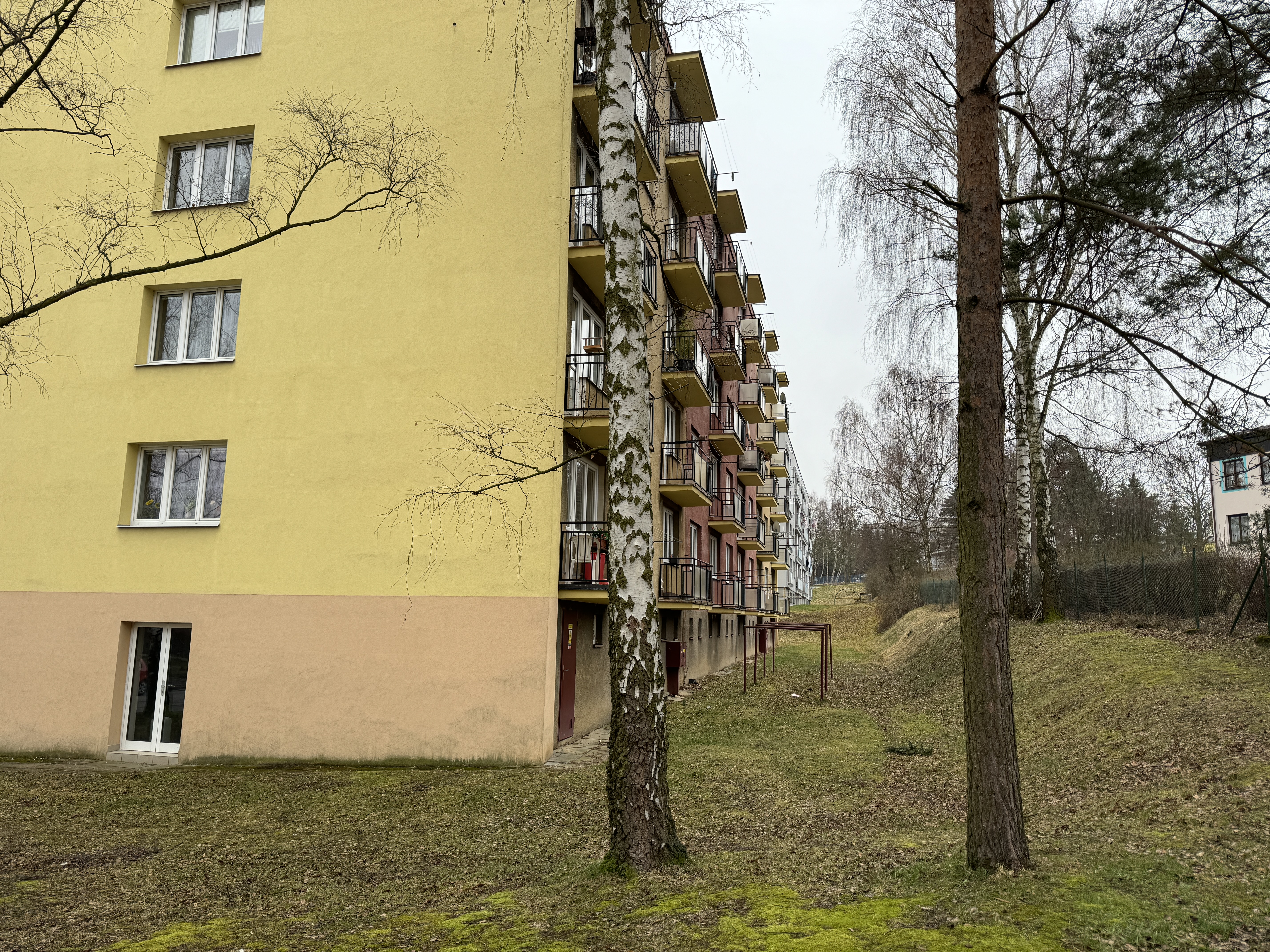 side view apartment building