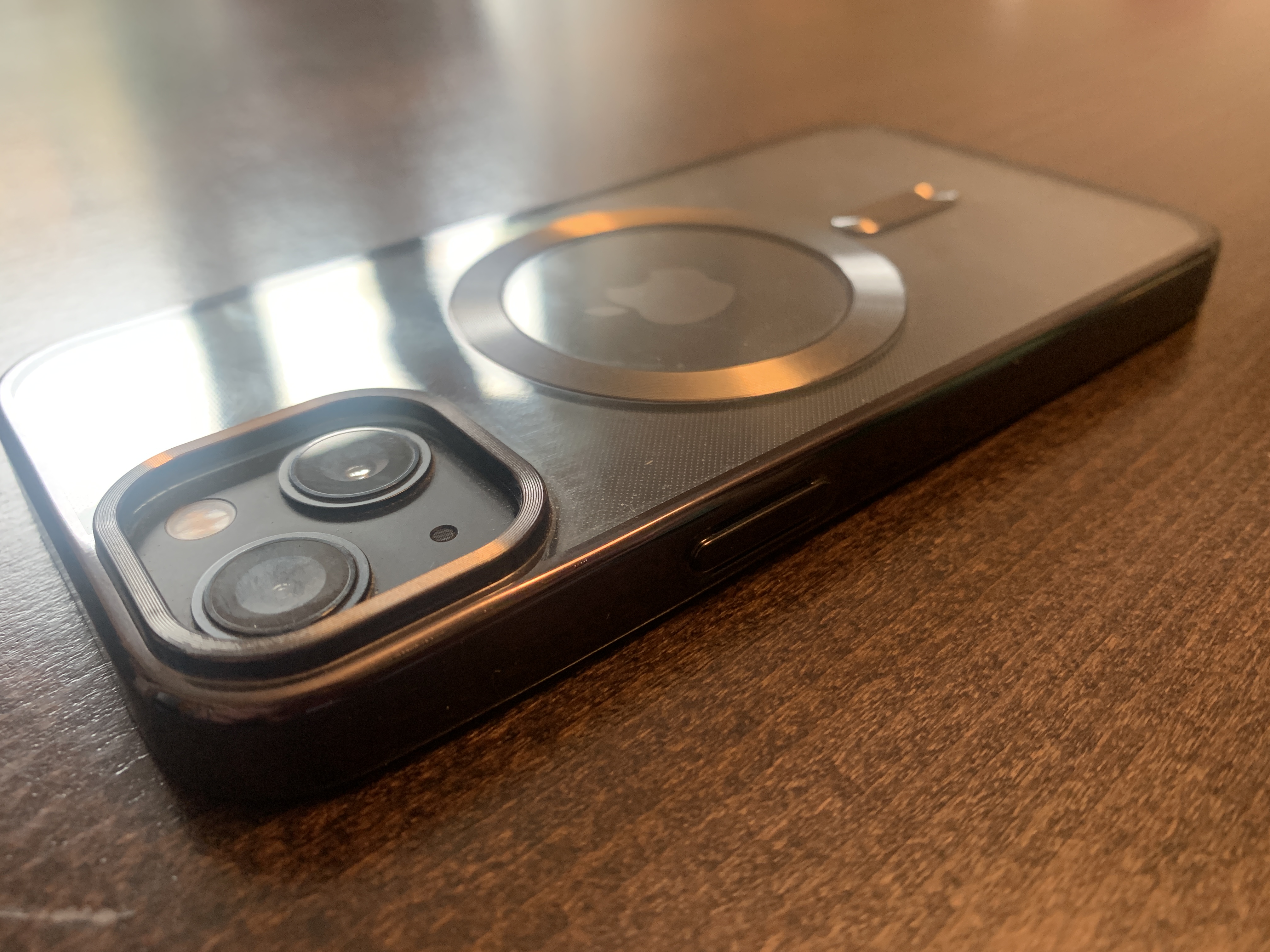 smartphone back angle view