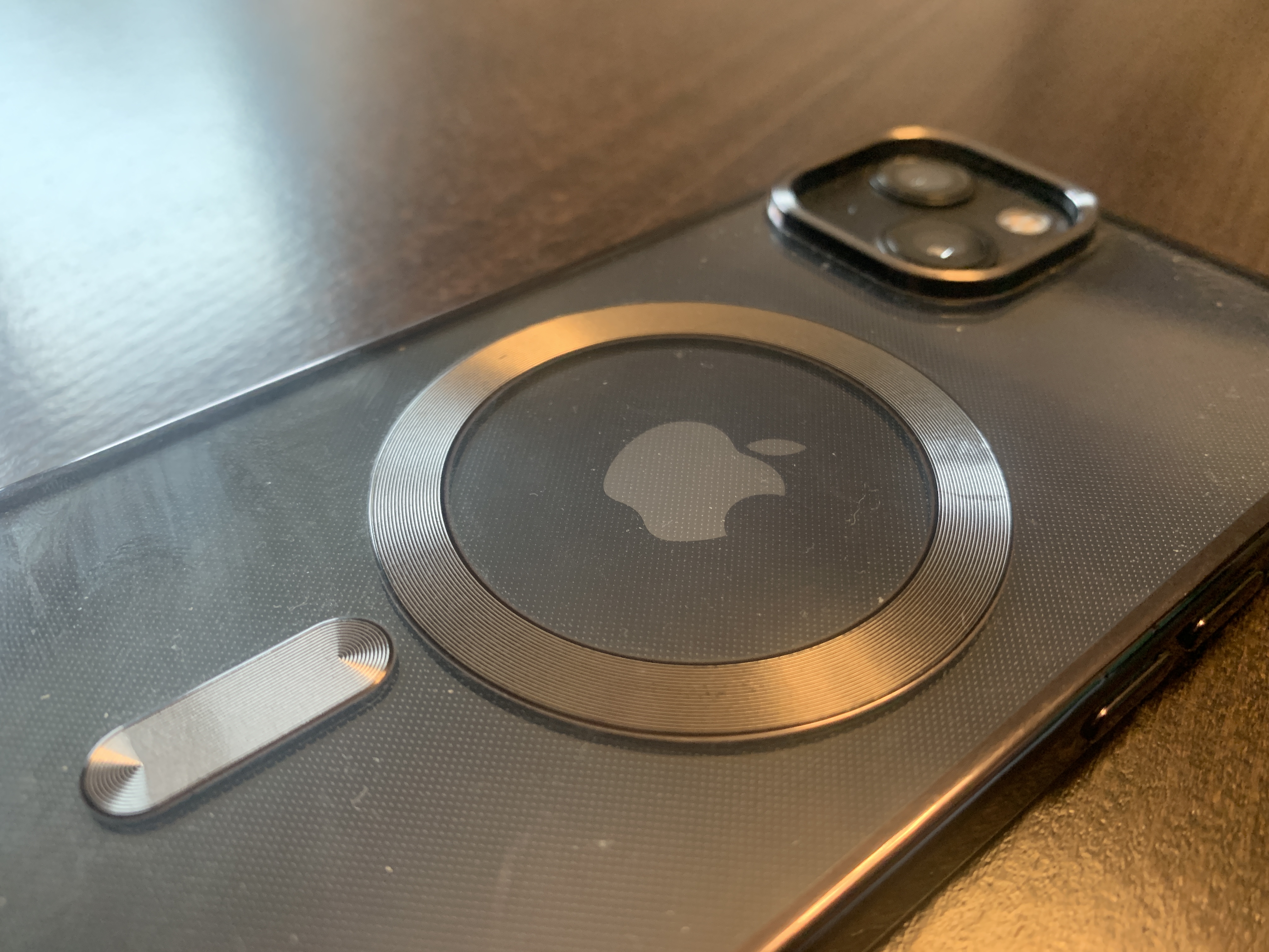 smartphone camera and logo