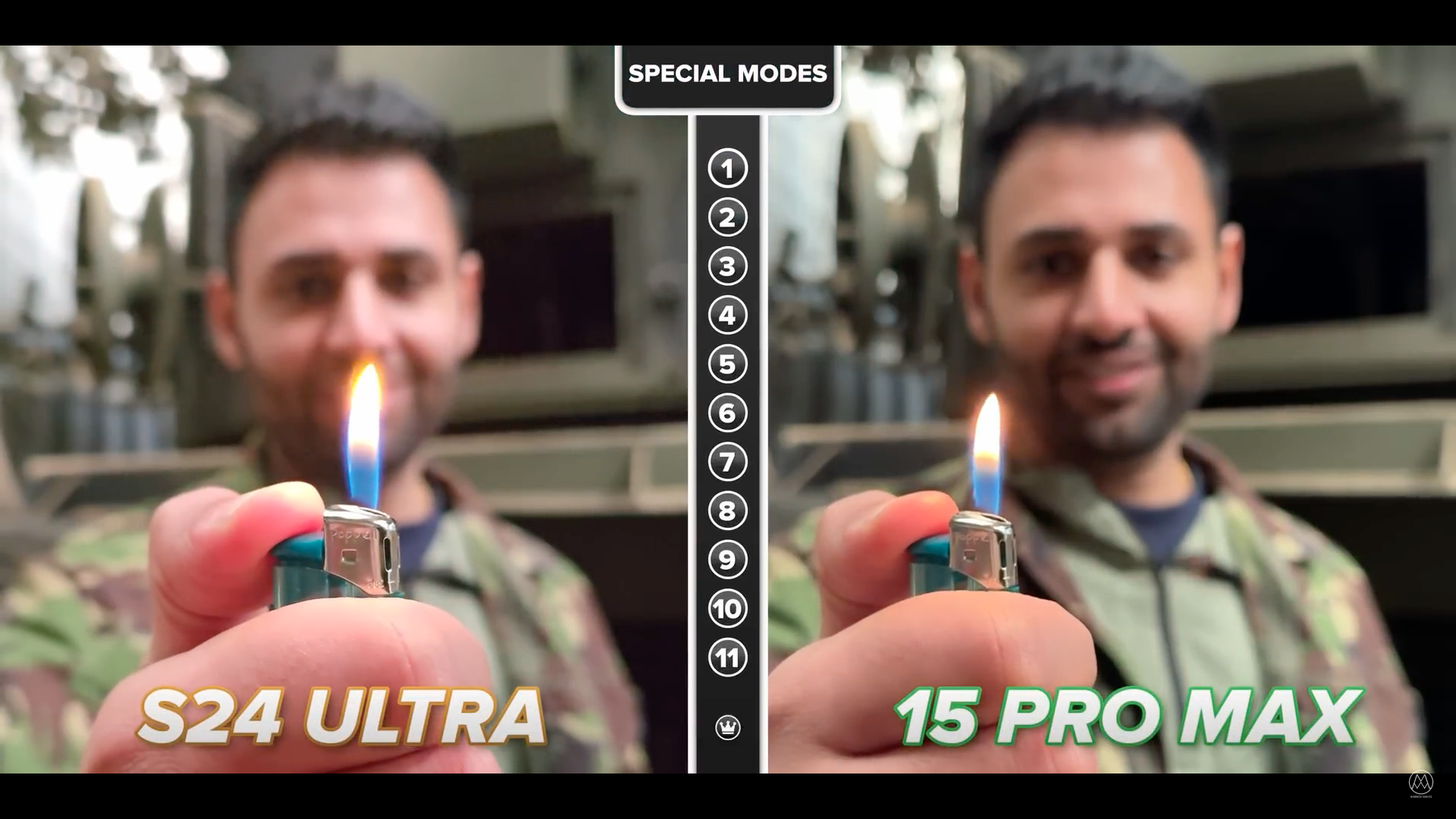 smartphone camera flame test