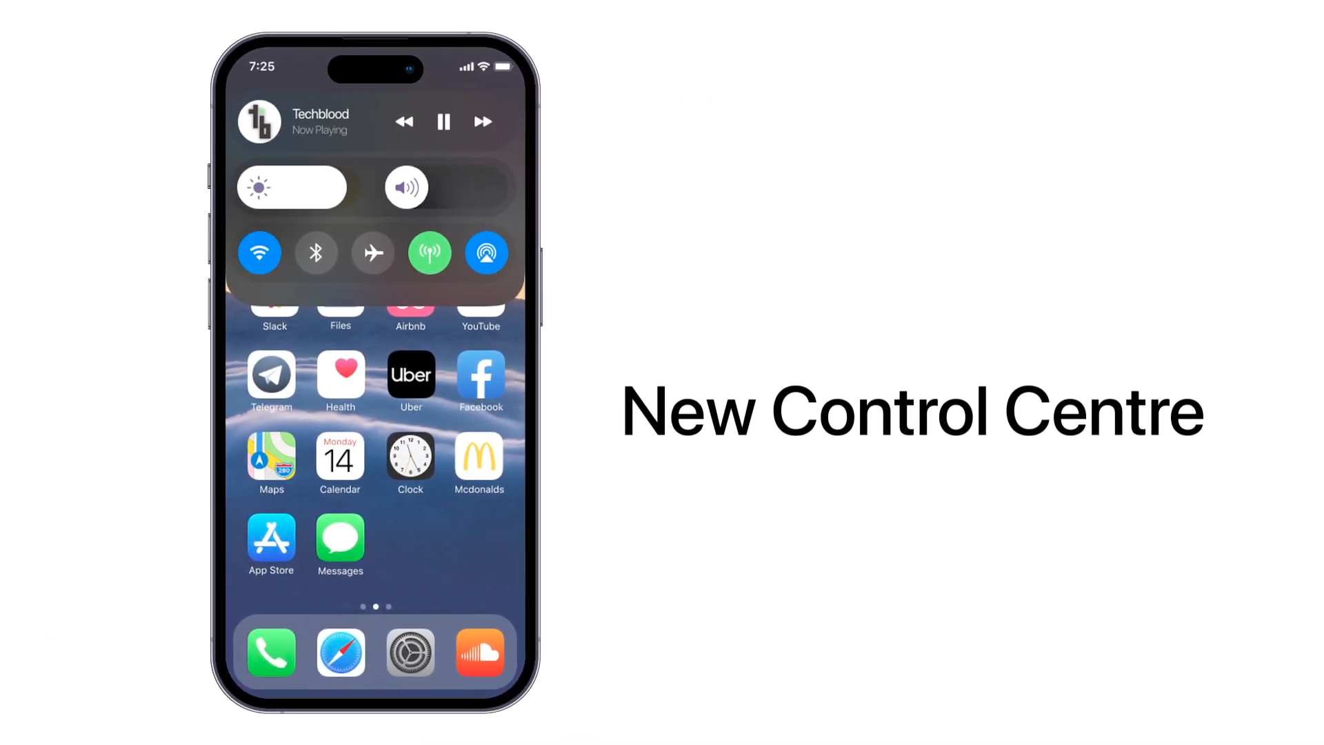smartphone new control center