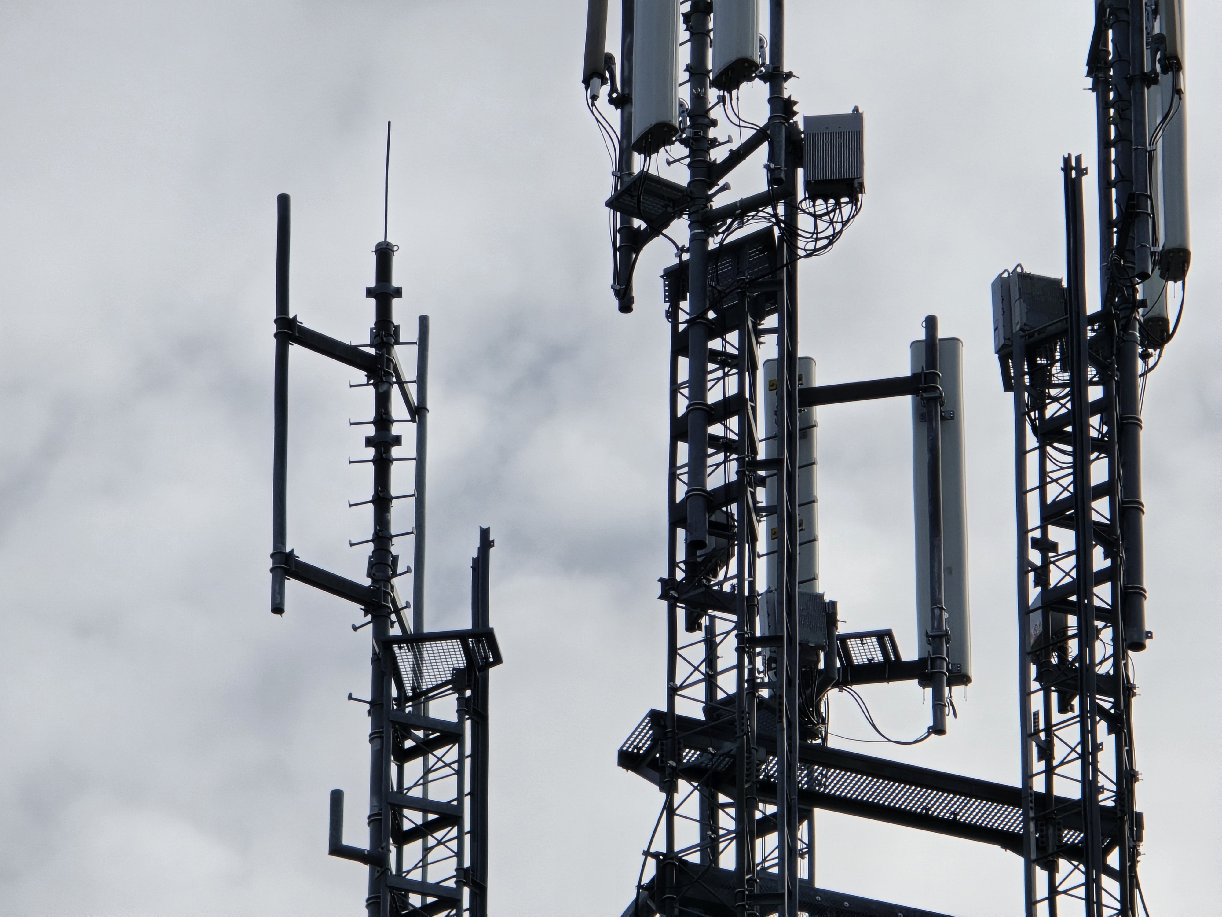 telecommunication towers sky