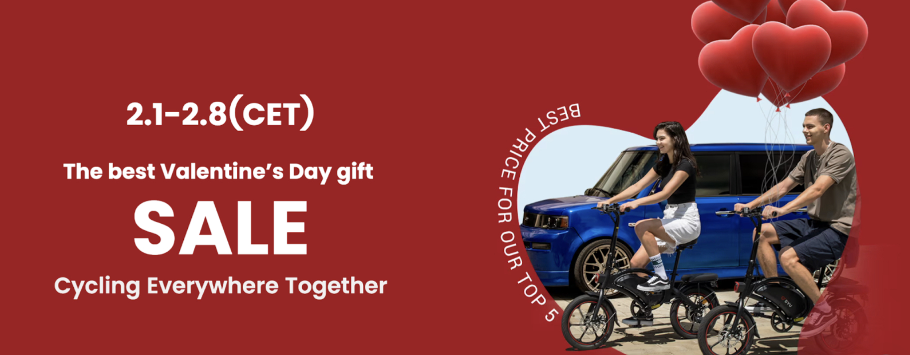 valentines day cycling sale