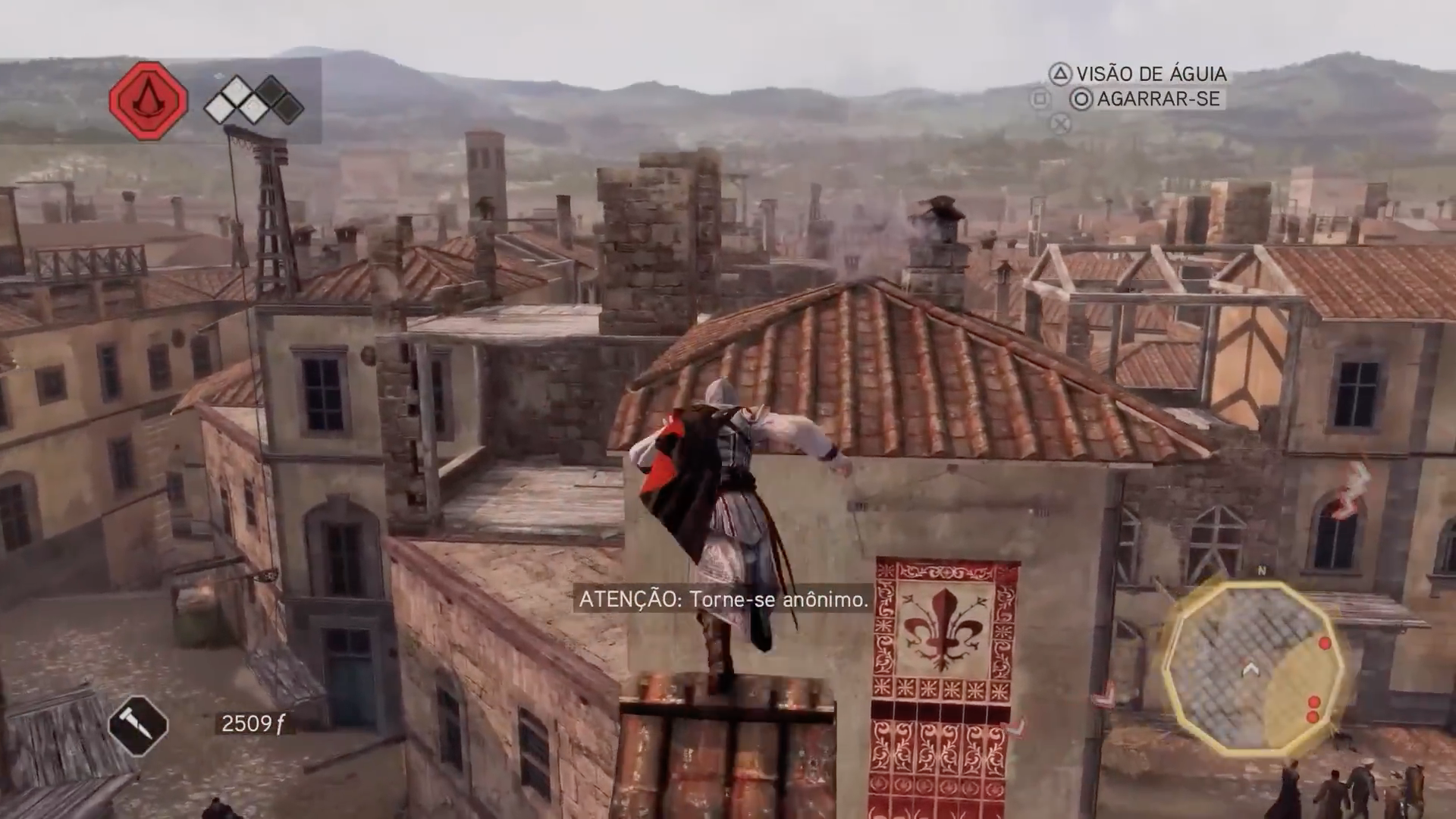 video game rooftop scene