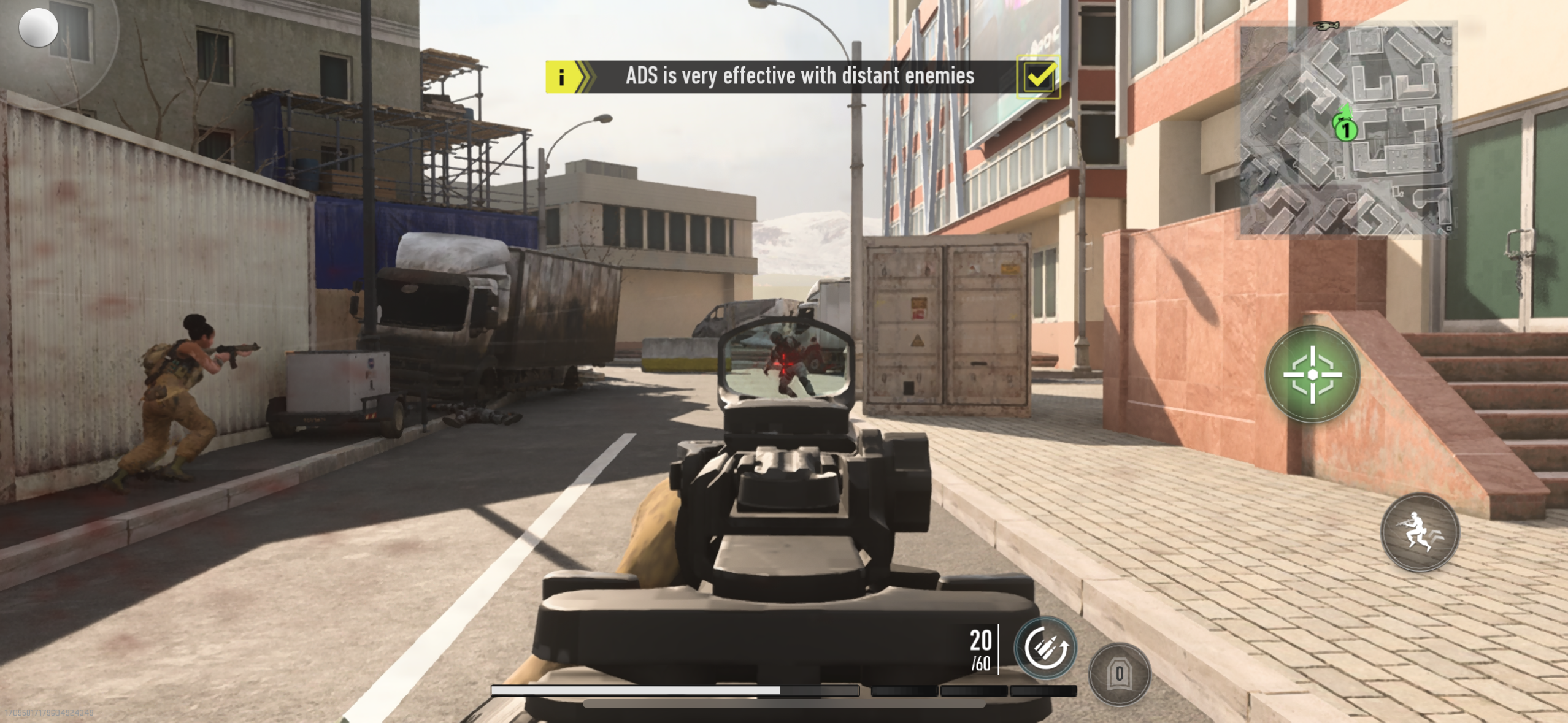 aiming at distant enemies action