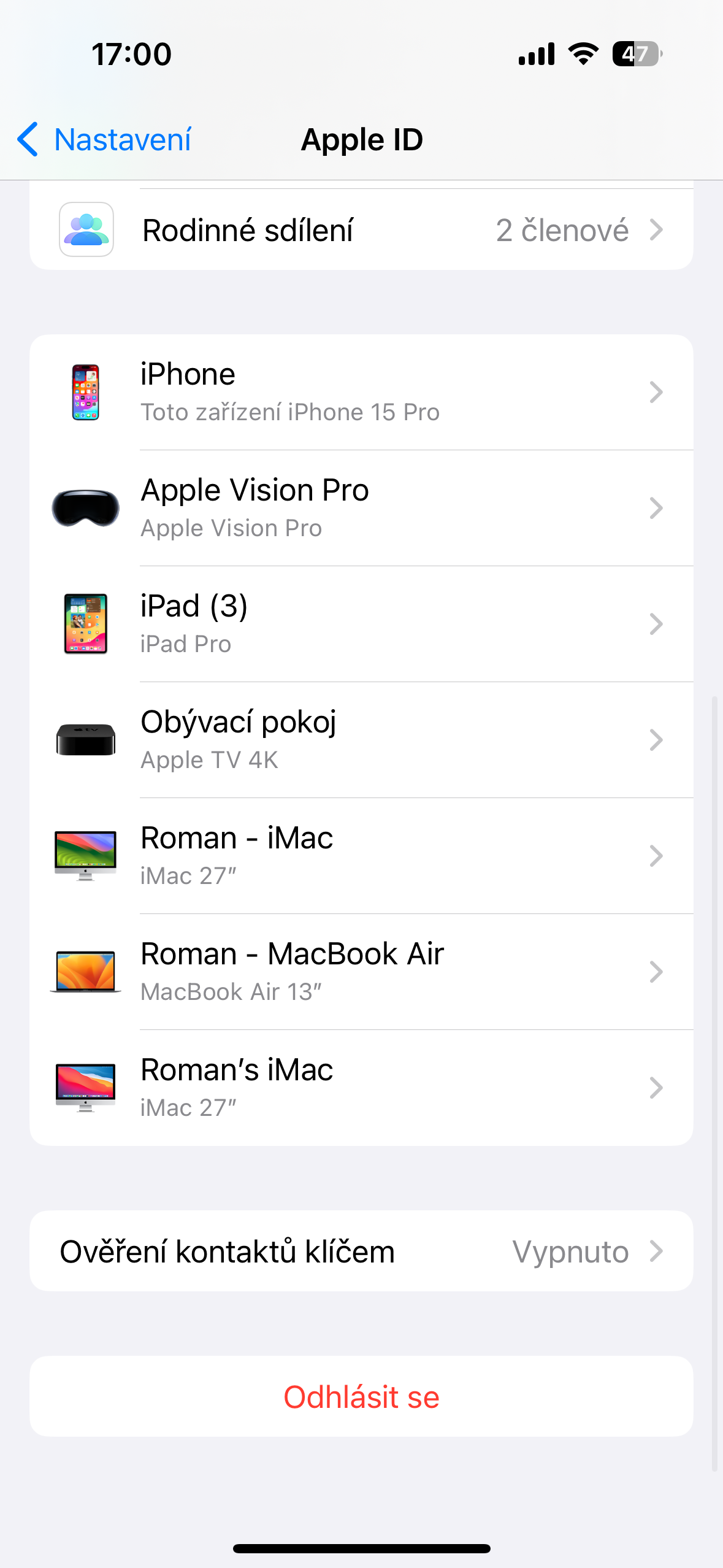 apple id settings overview