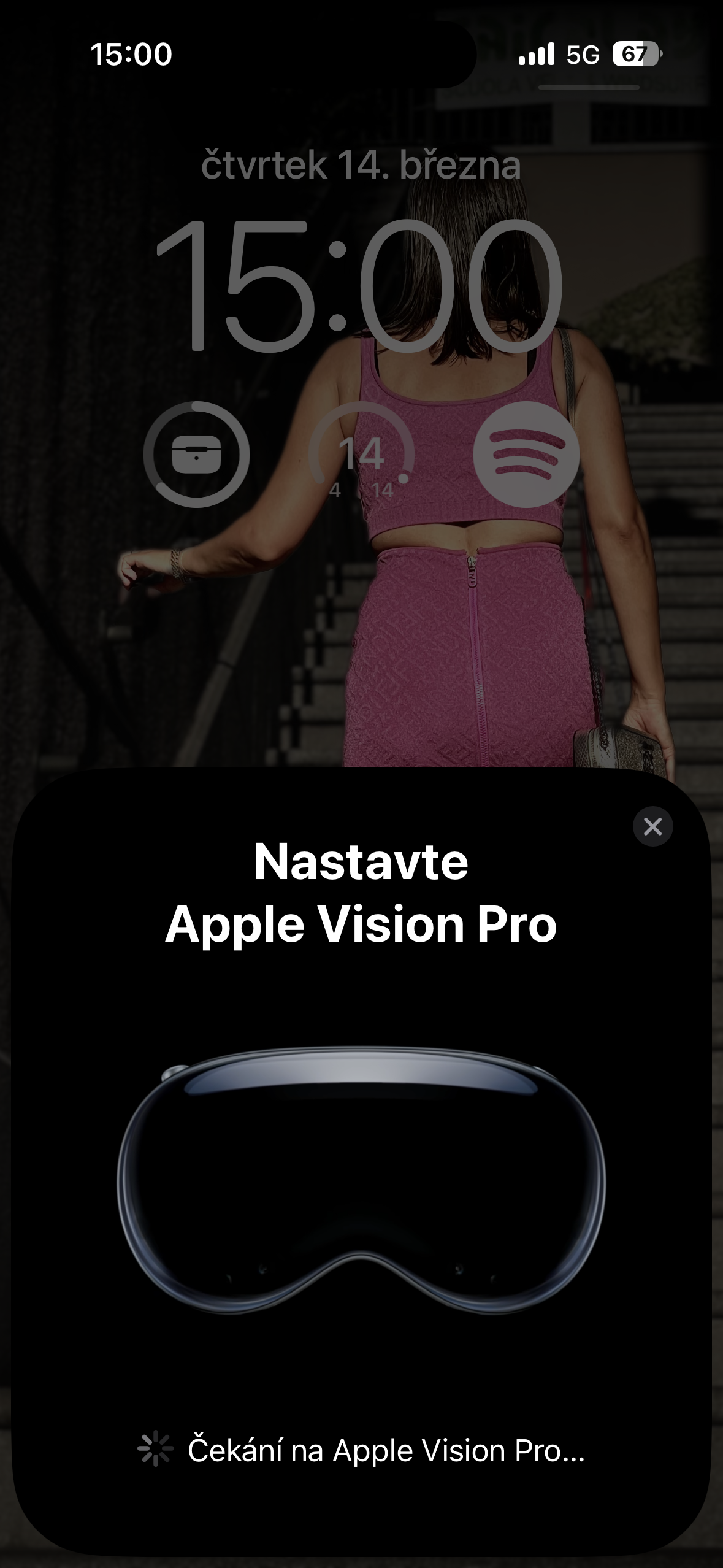 apple vision pro setup screen