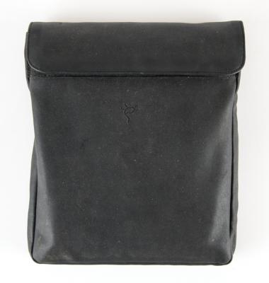 black fabric bag front view