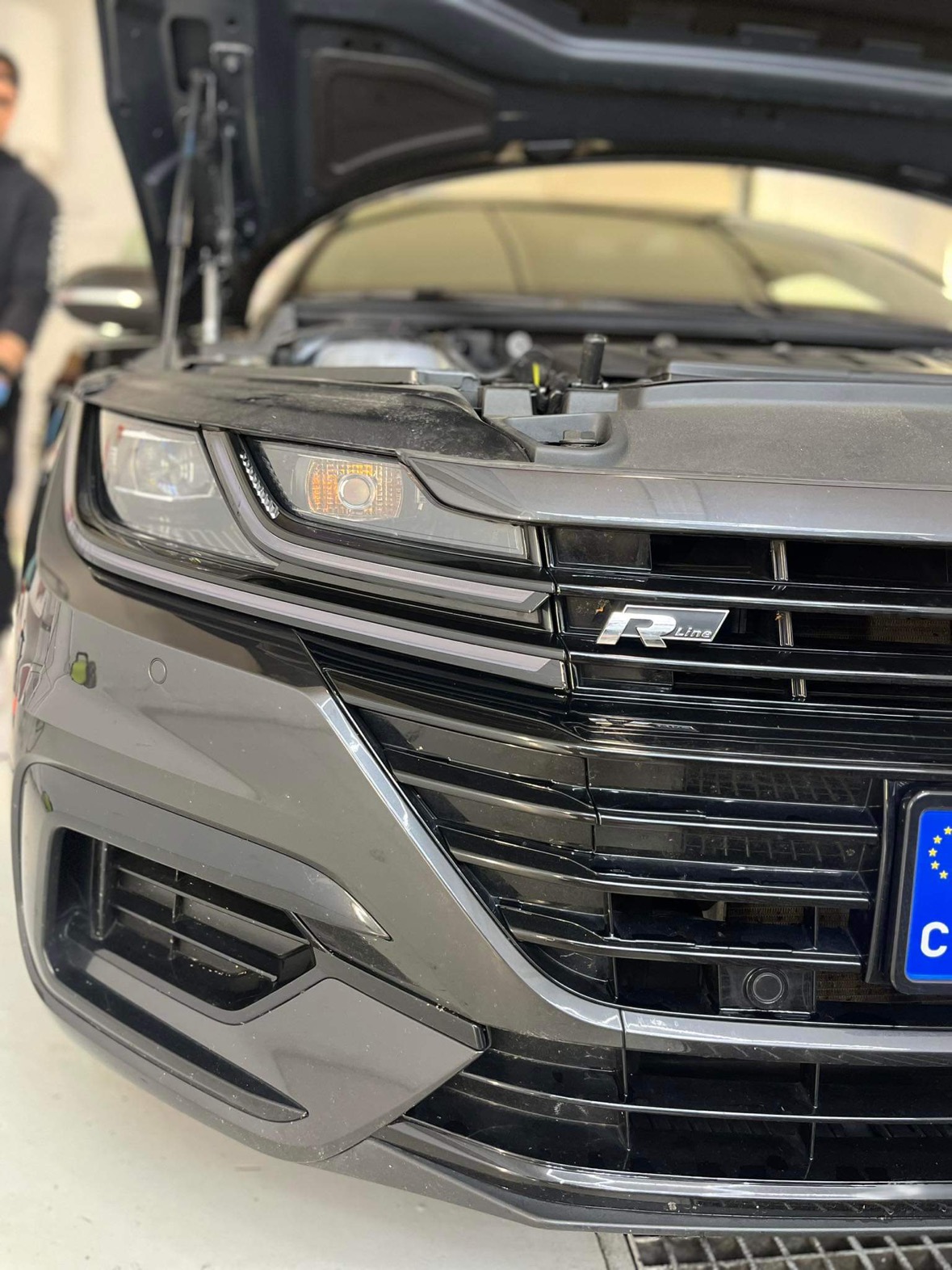 car front grill closeup