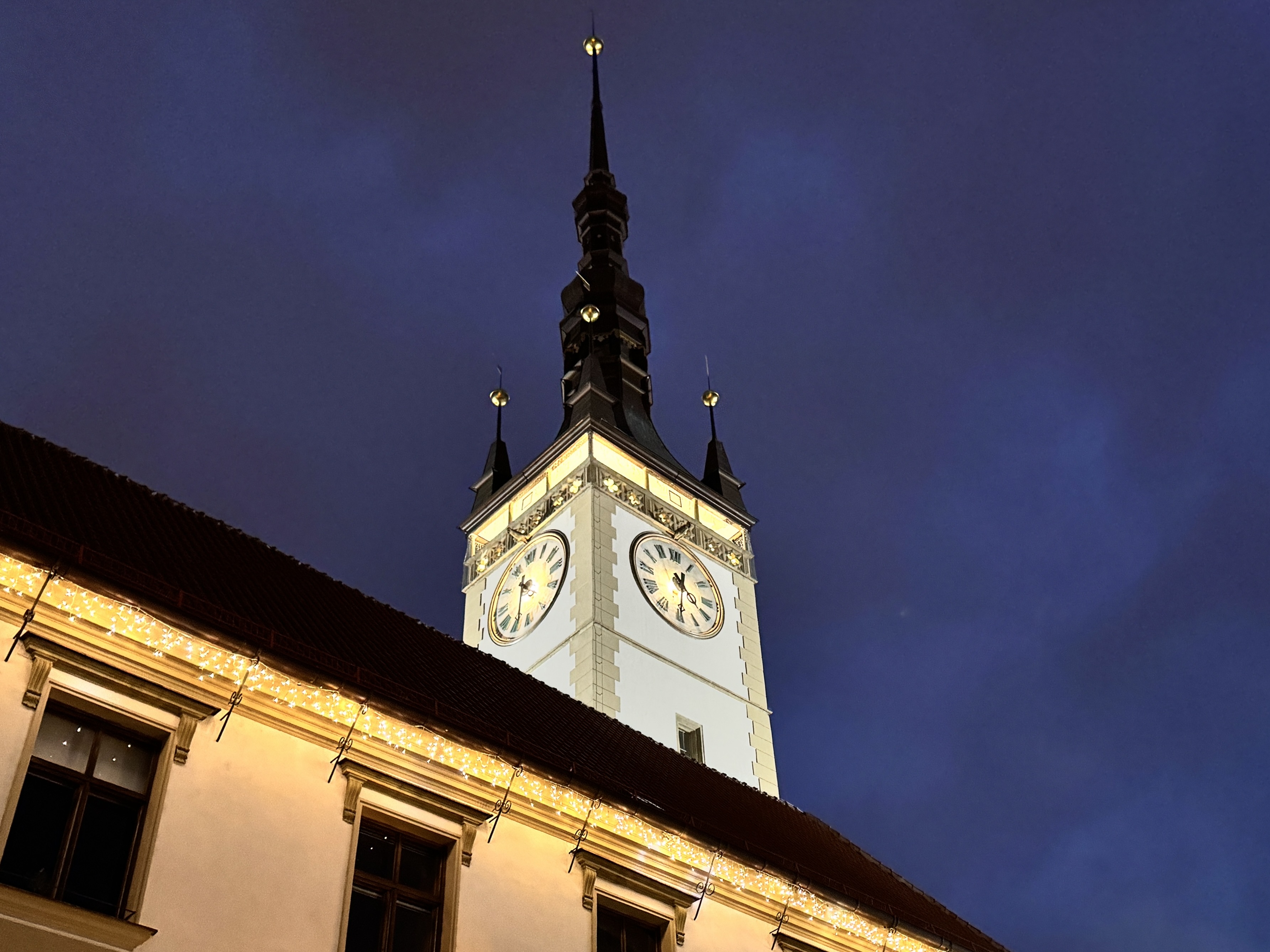 clock tower at night
