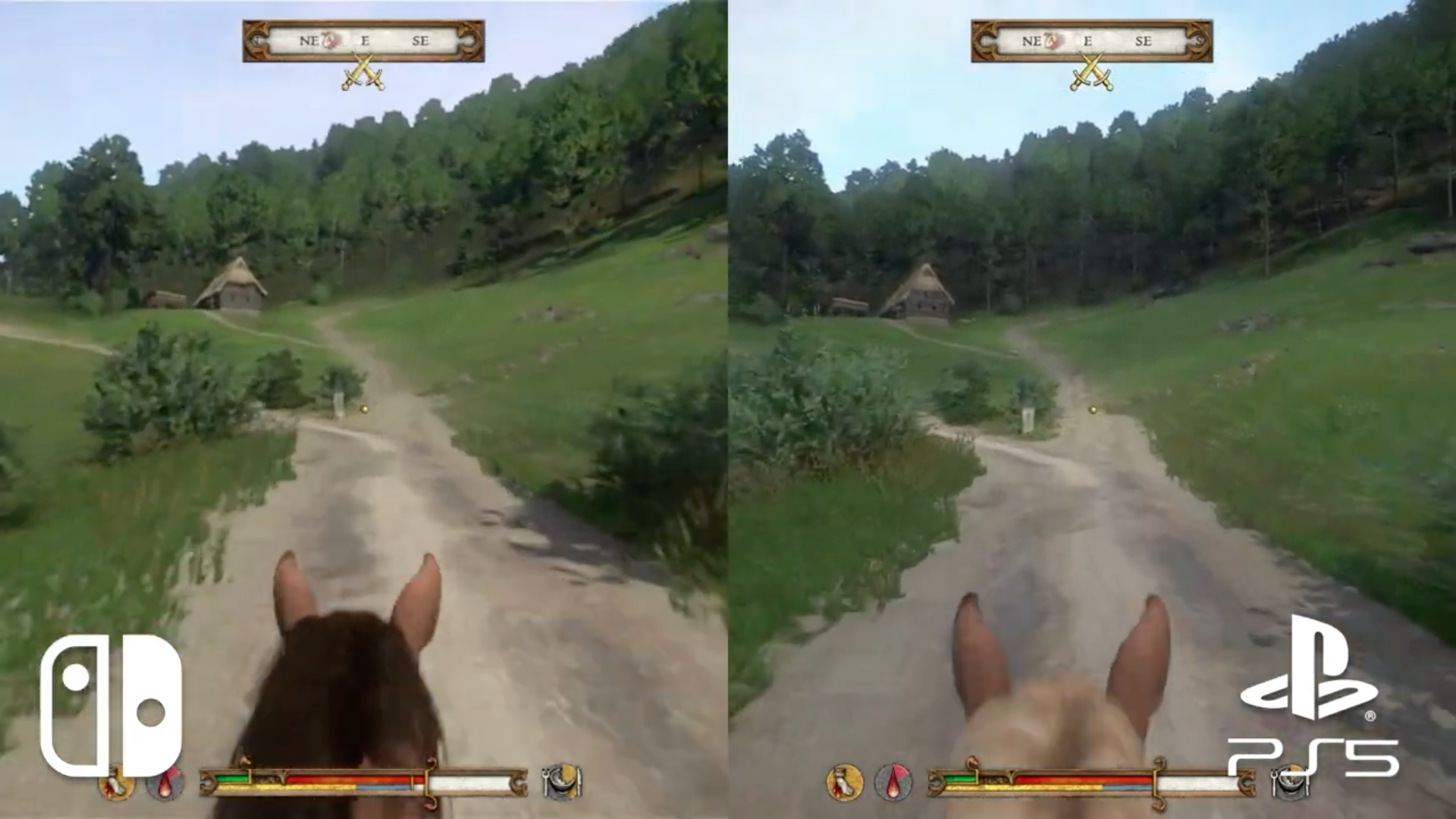 gameplay comparison switch ps5