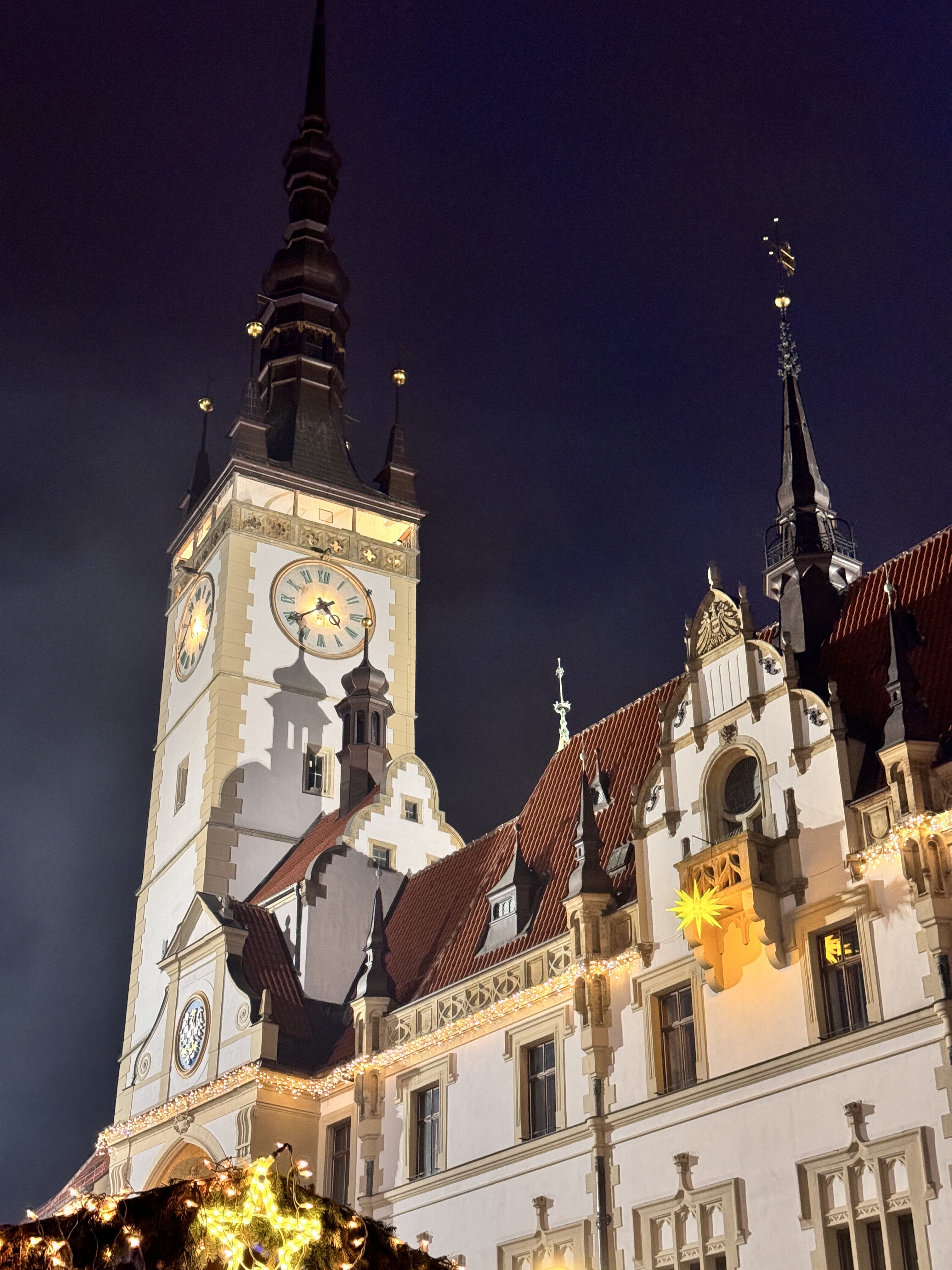 illuminated clock tower