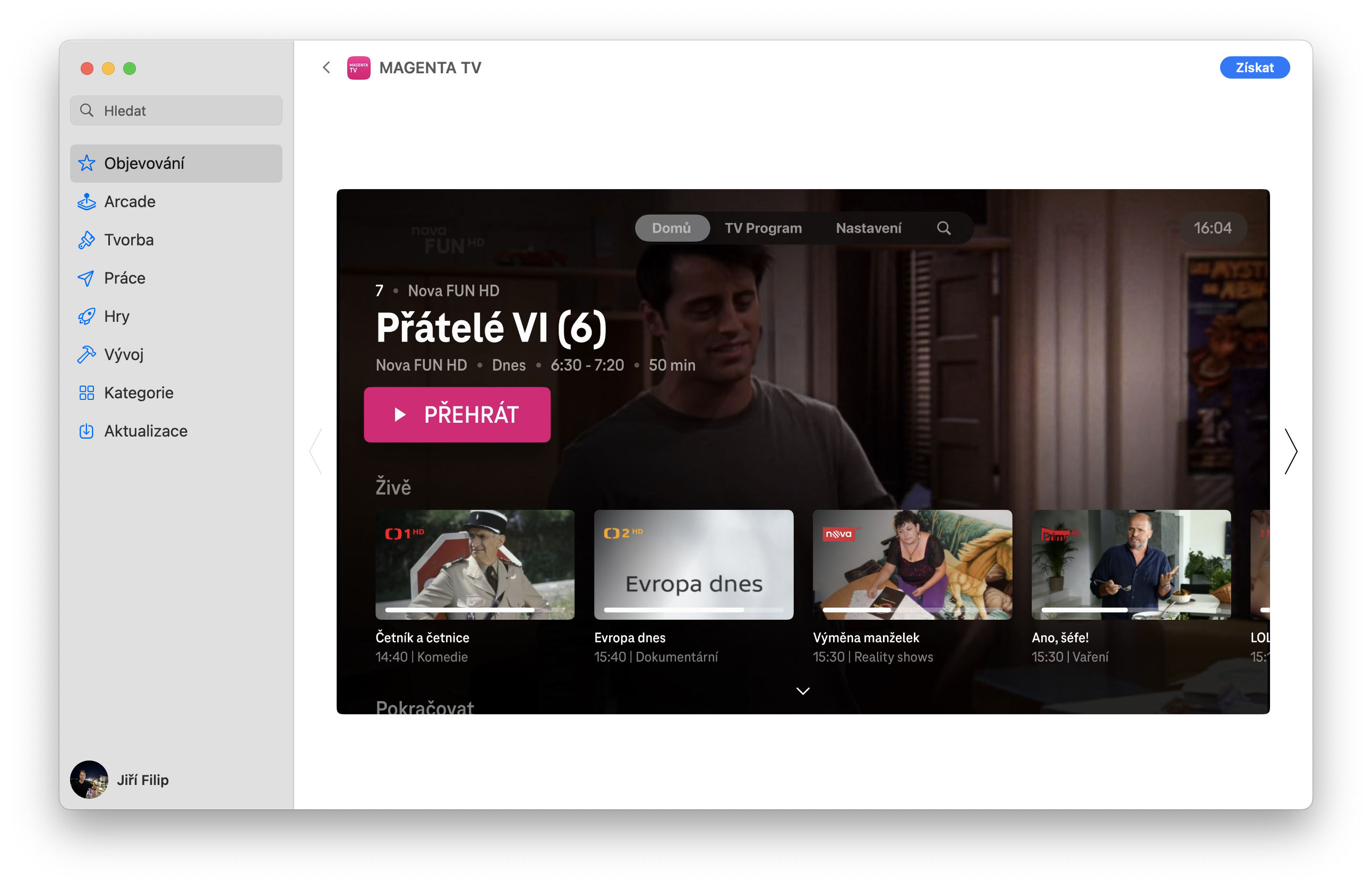 magenta tv interface