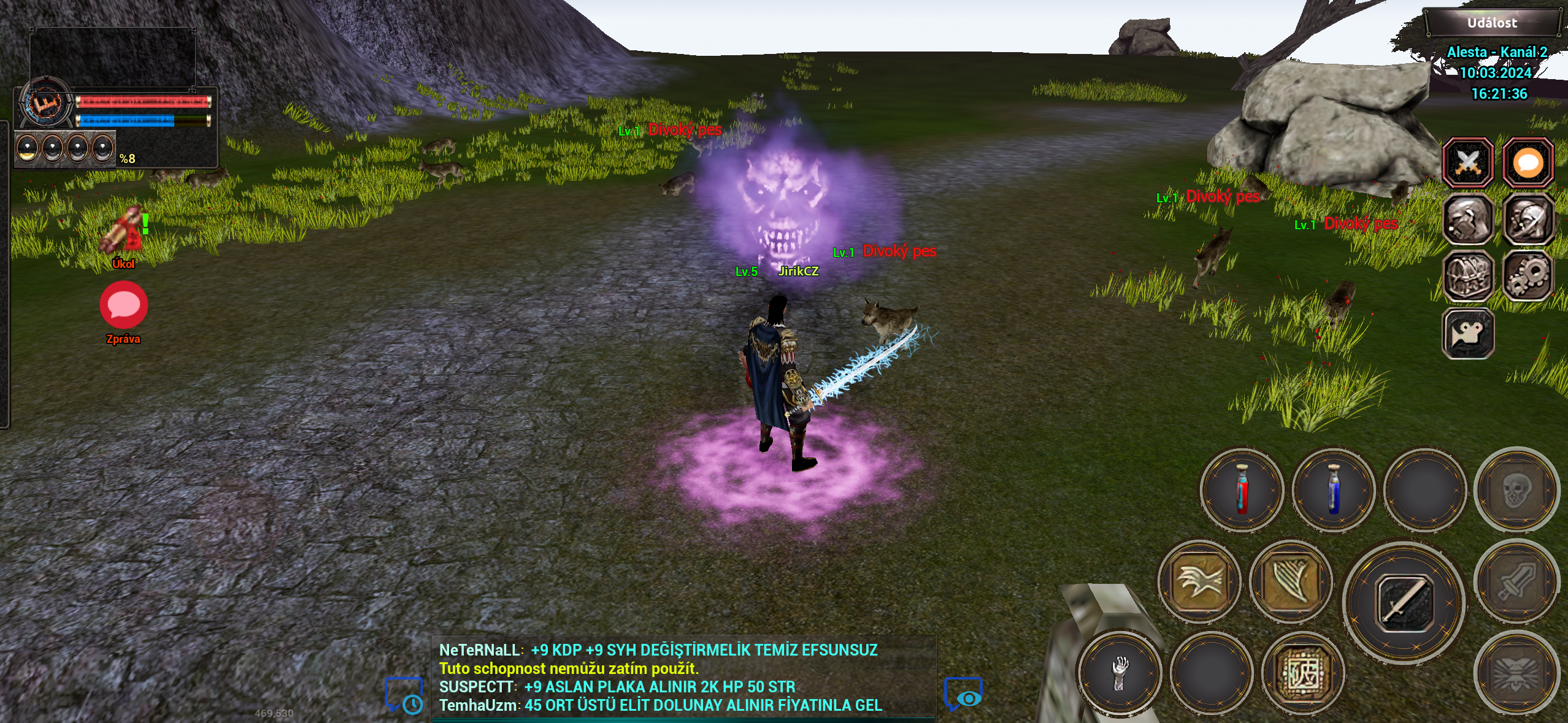 magic effect in rpg game