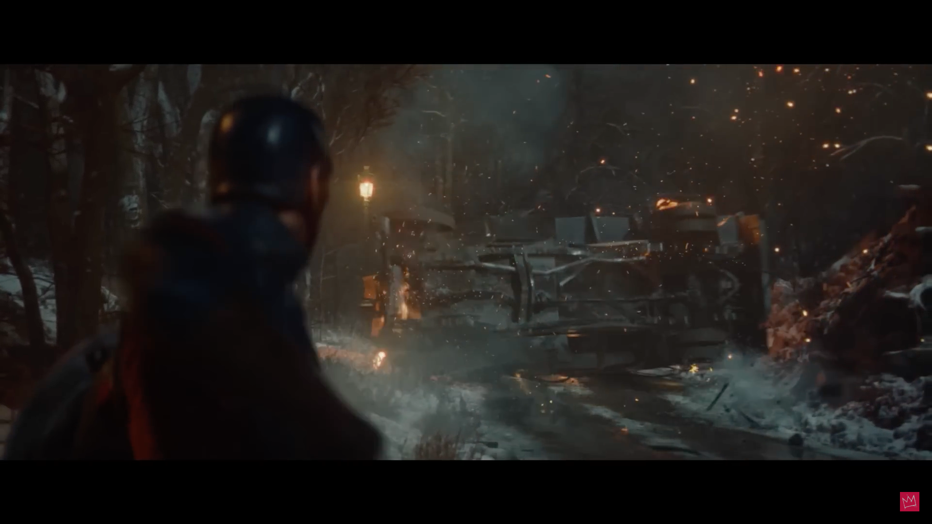 nighttime explosion scene