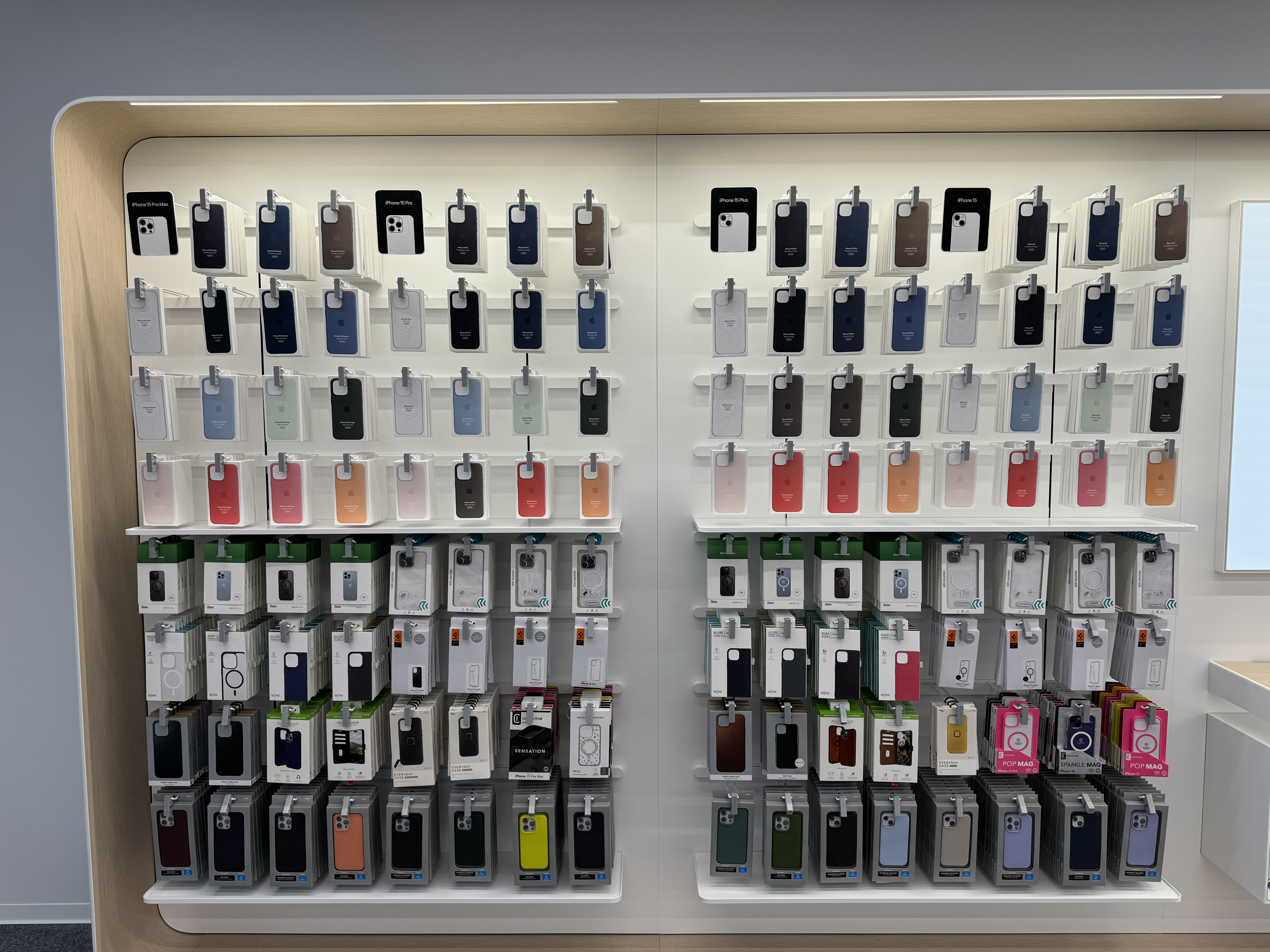 phone cases wall display