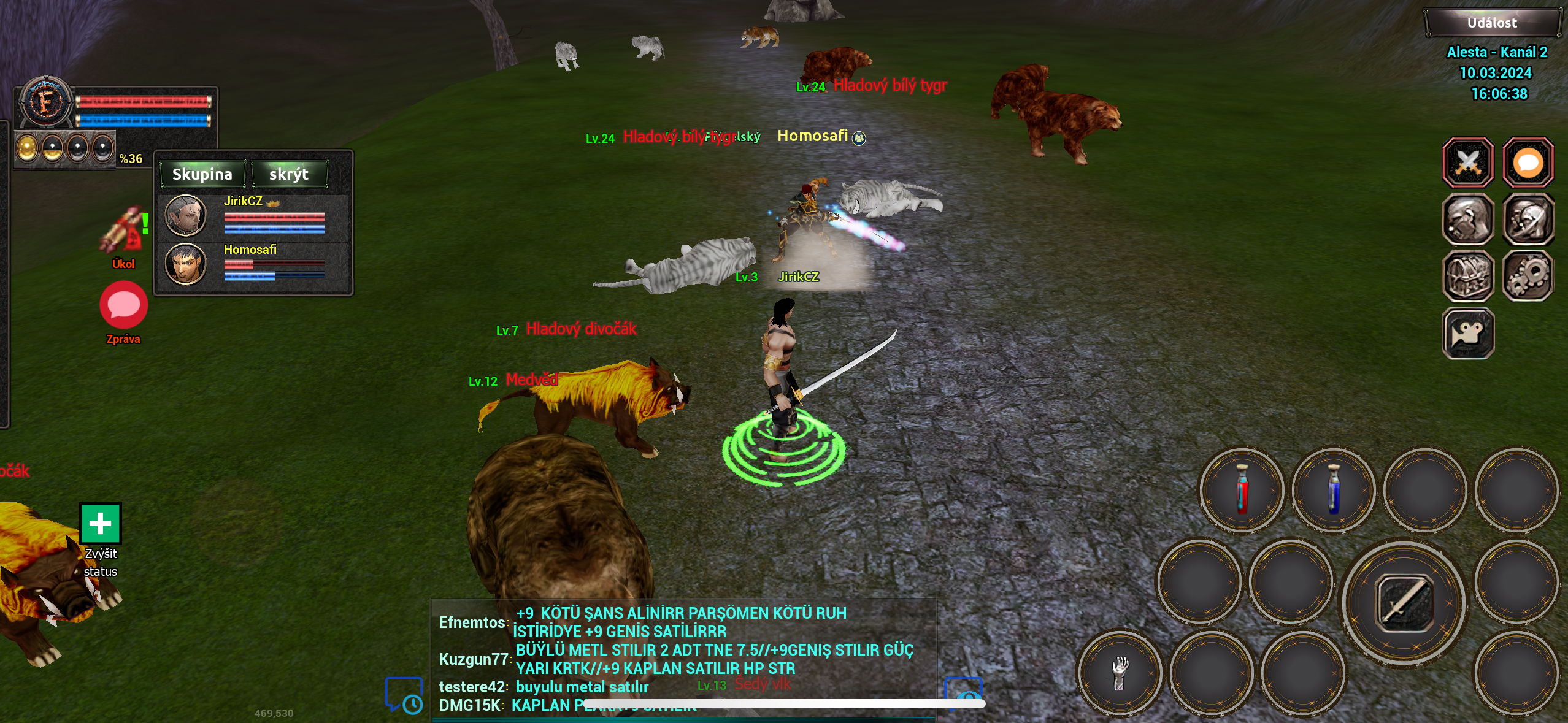 rpg game combat with animals