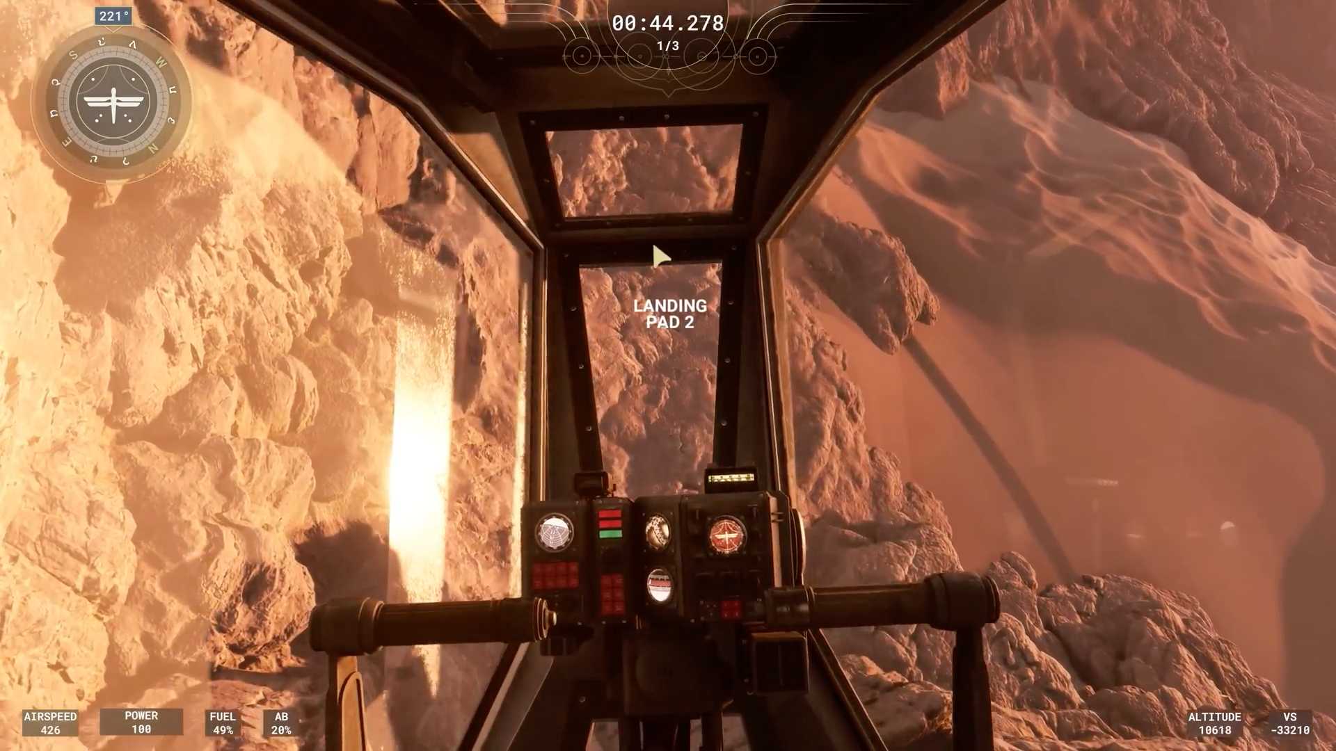 spacecraft cockpit view