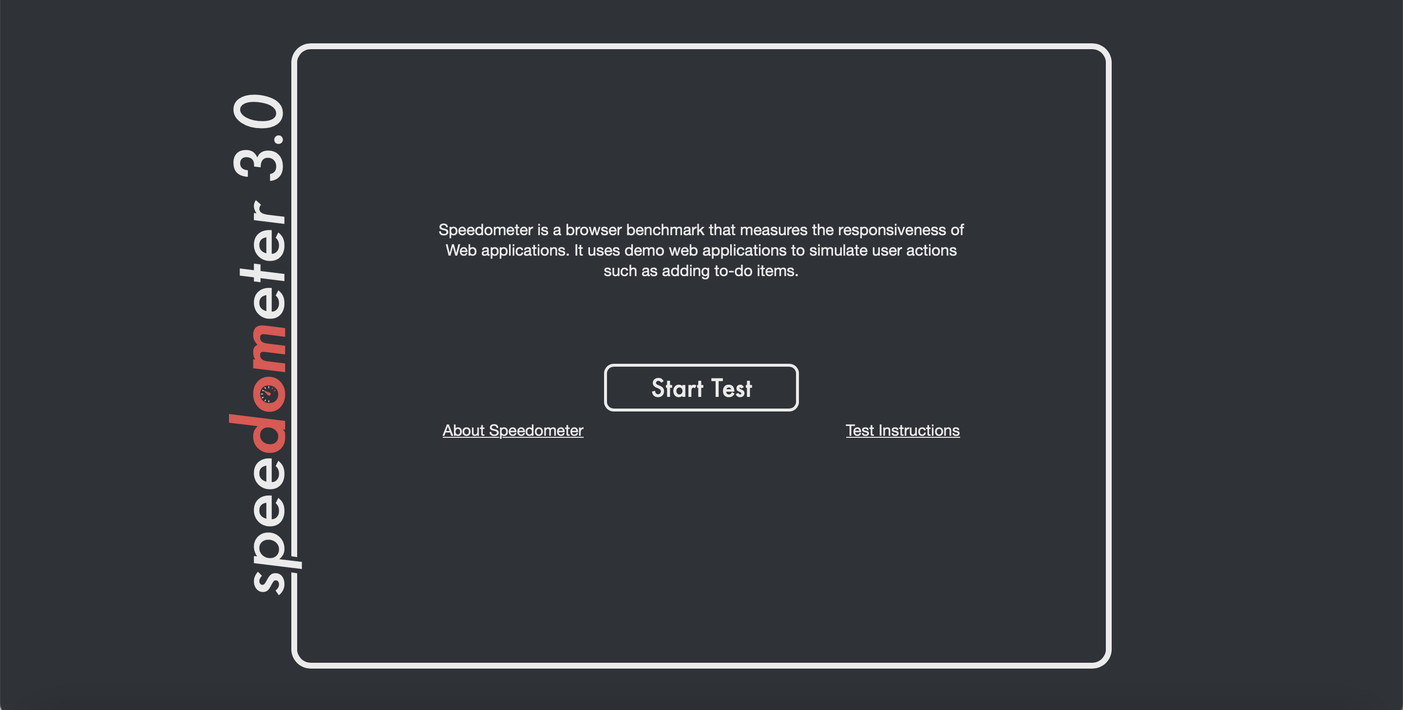 speedometer 3 start test