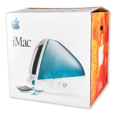 teal imac g3 box