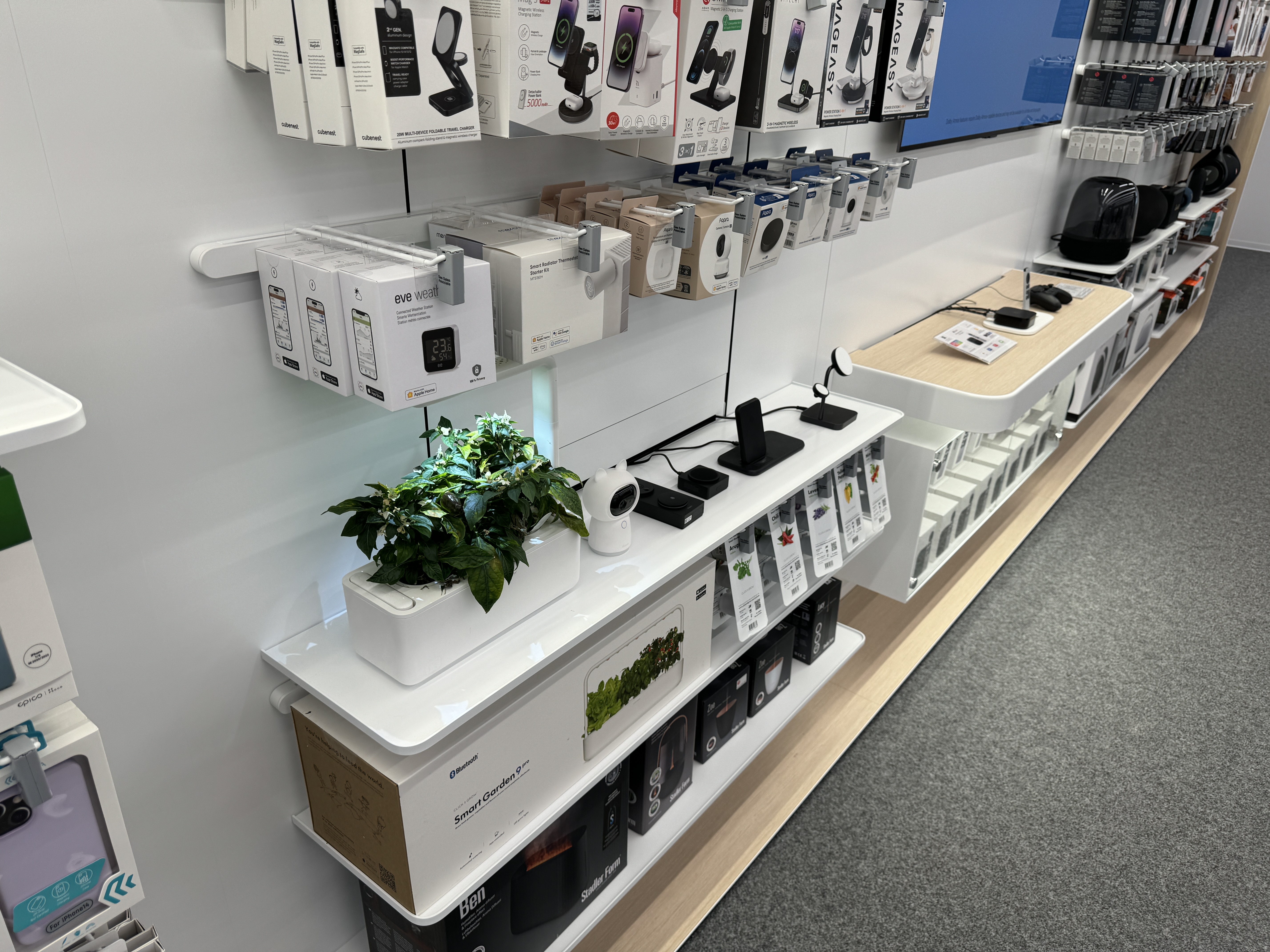 tech accessories store display