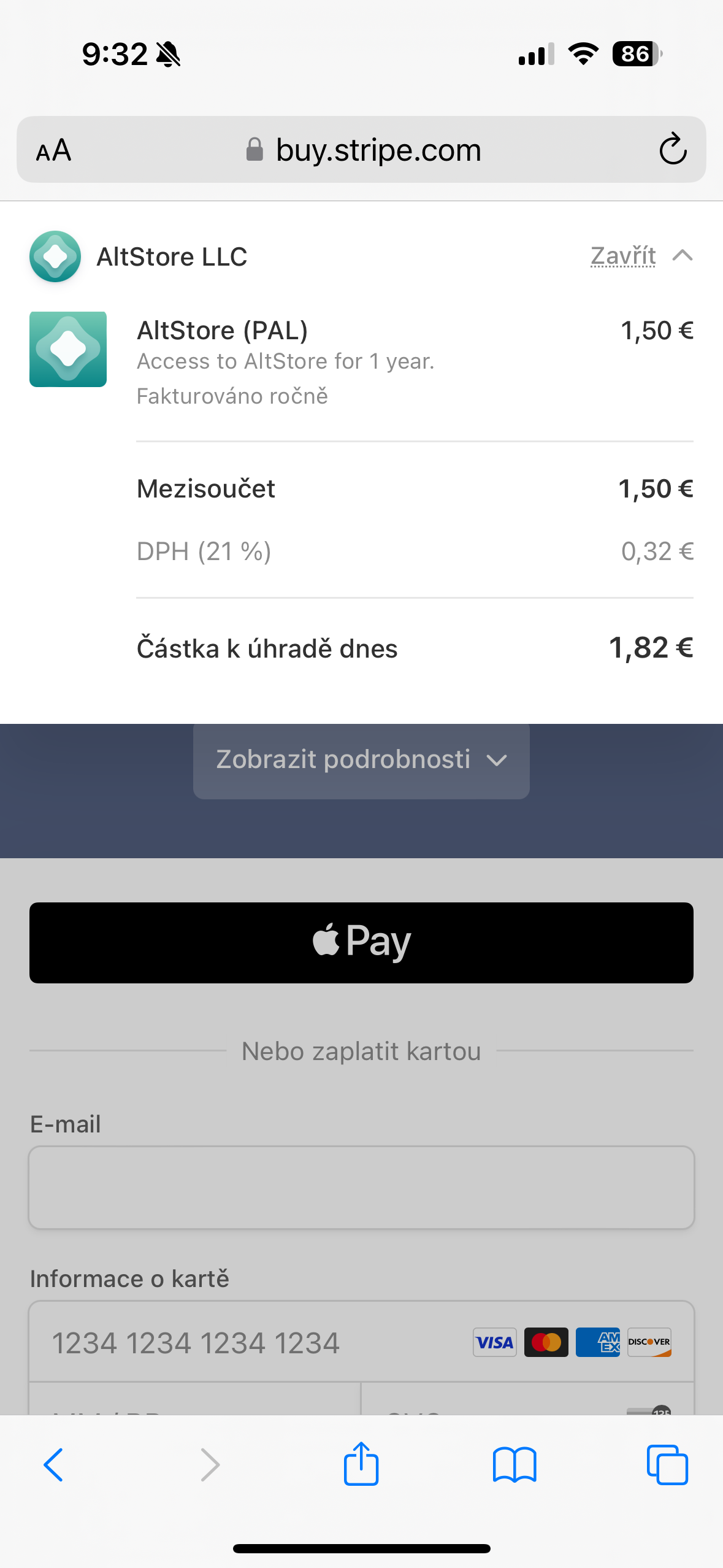 altstore payment page