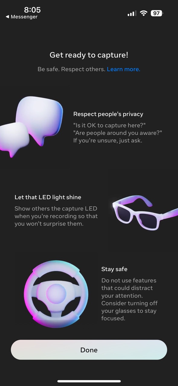 capture privacy led glasses