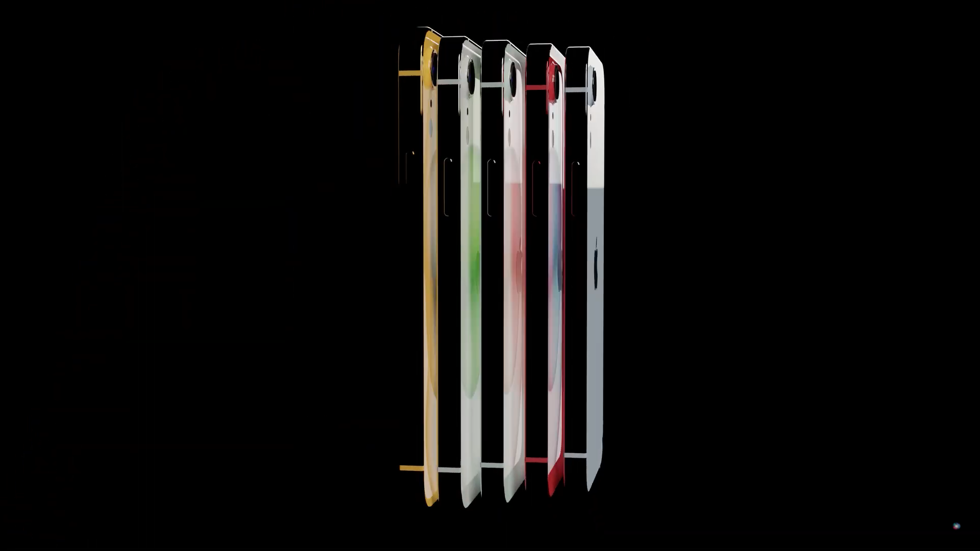 colorful smartphone side view