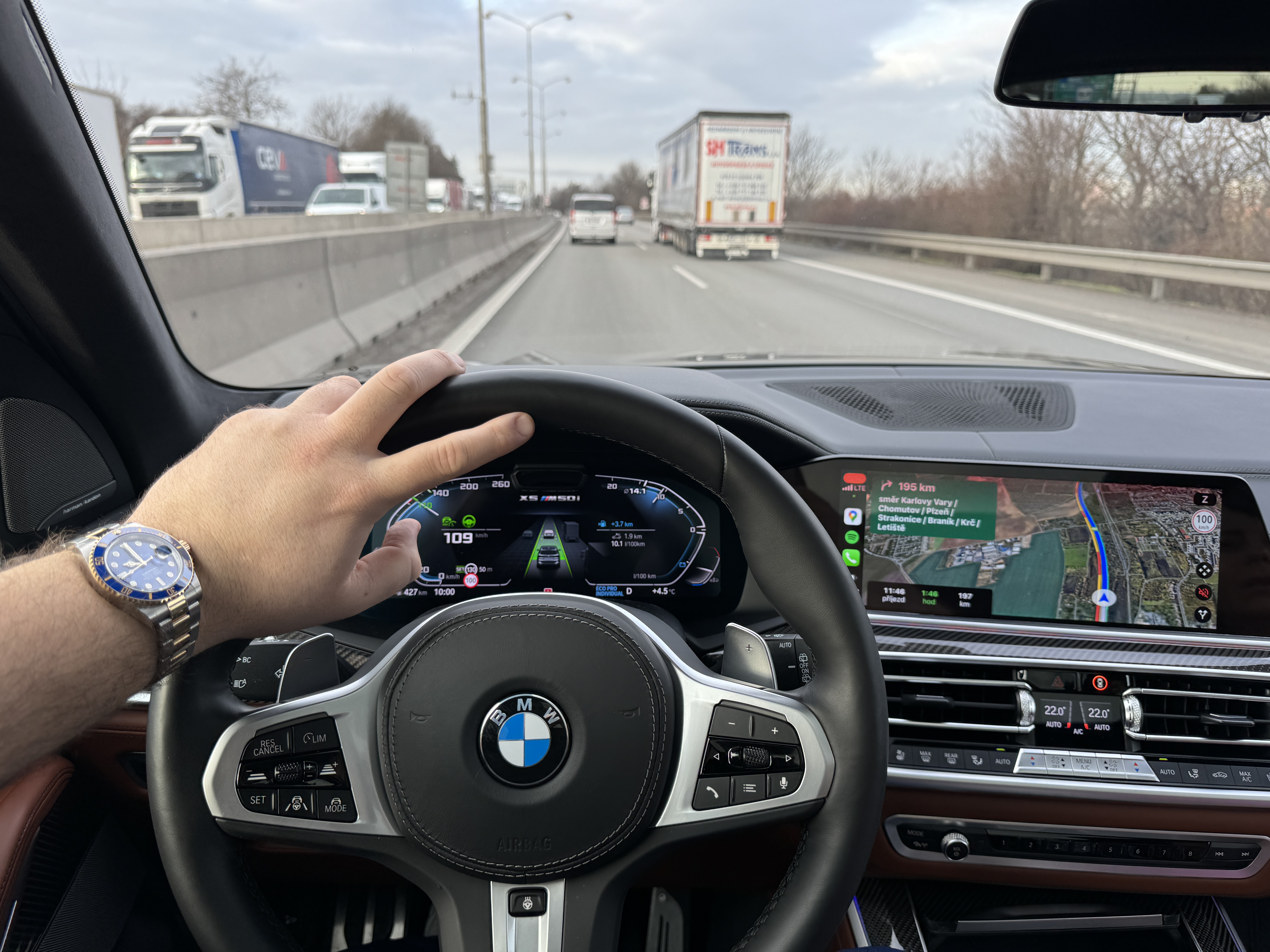 driving bmw dashboard
