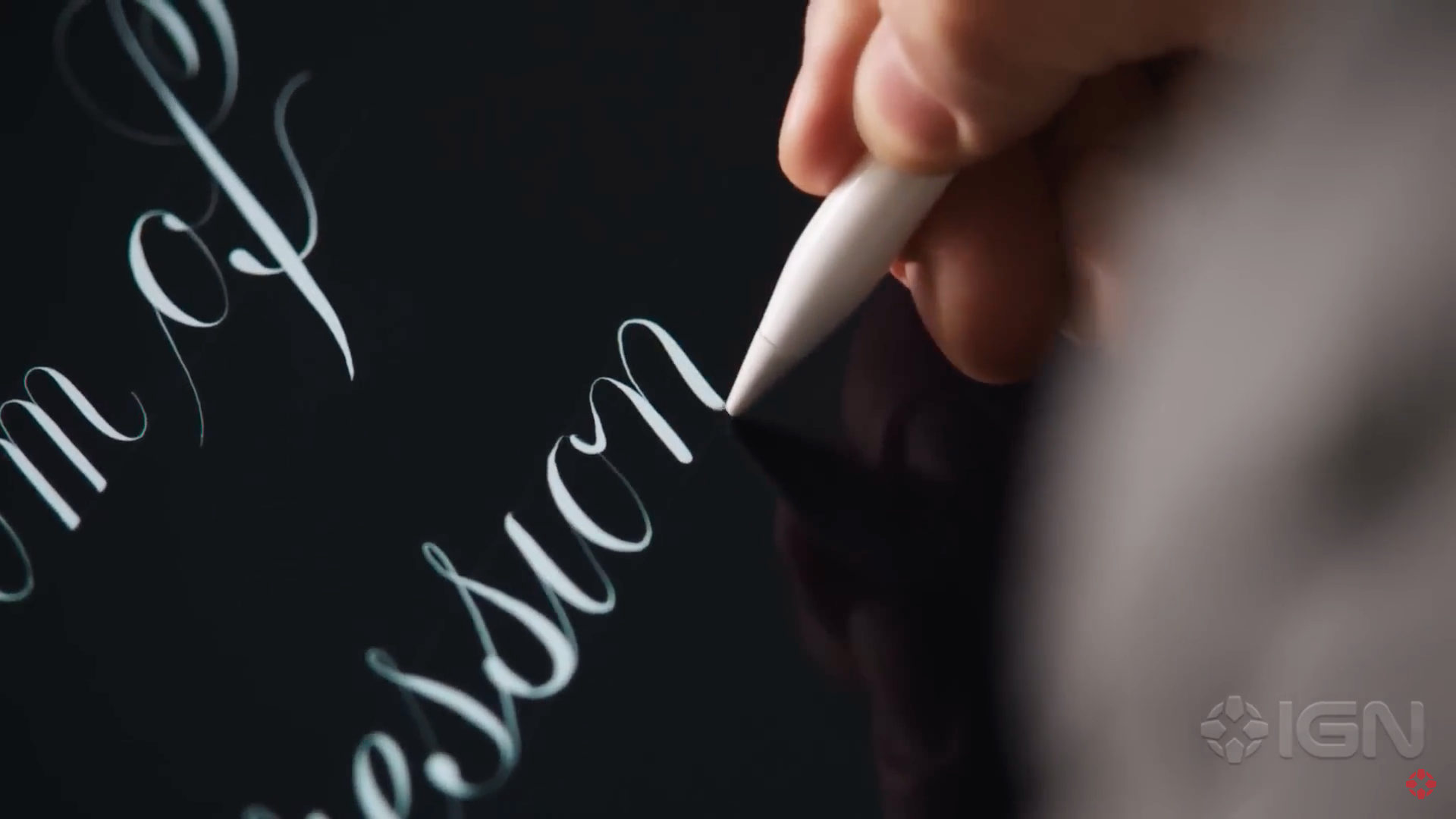 handwriting on tablet