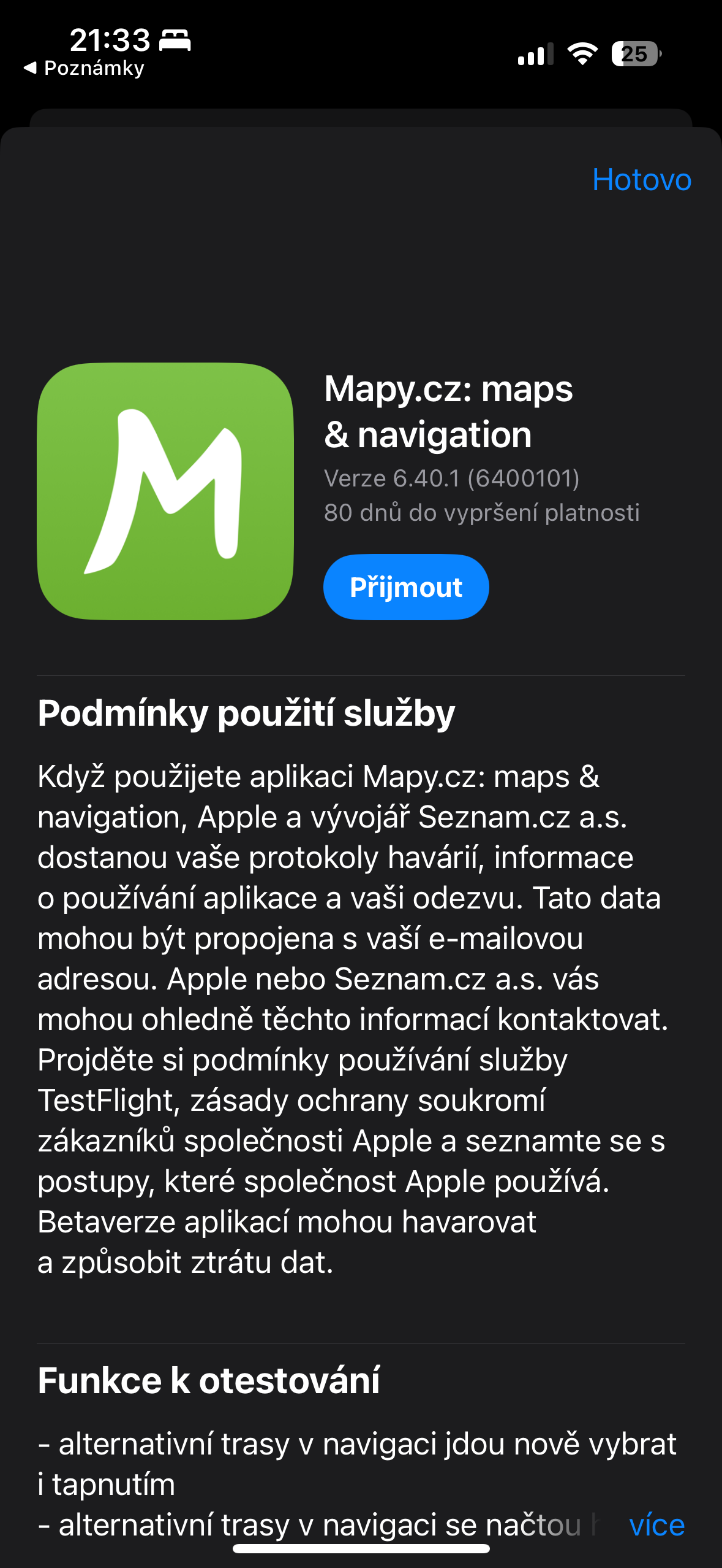 mapy cz app terms