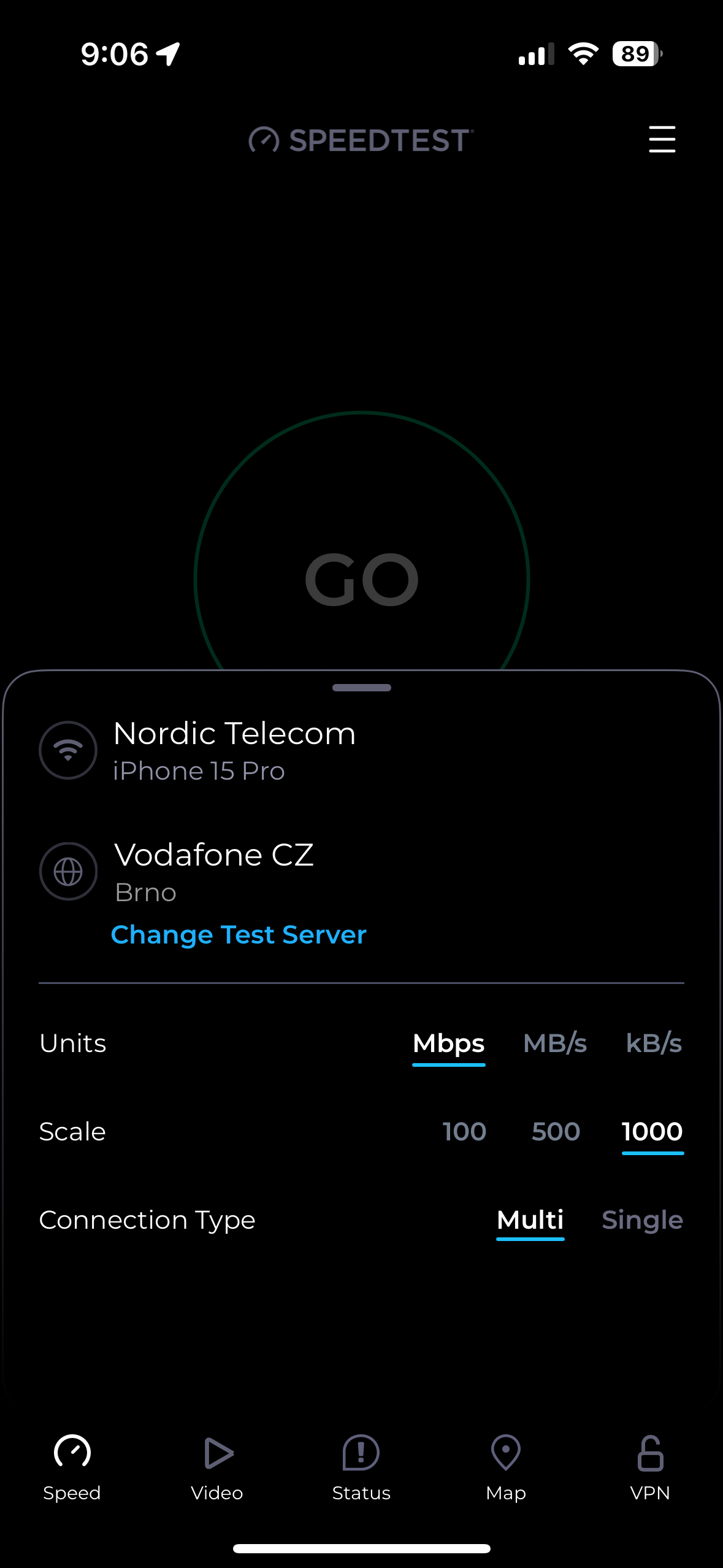 network speedtest details