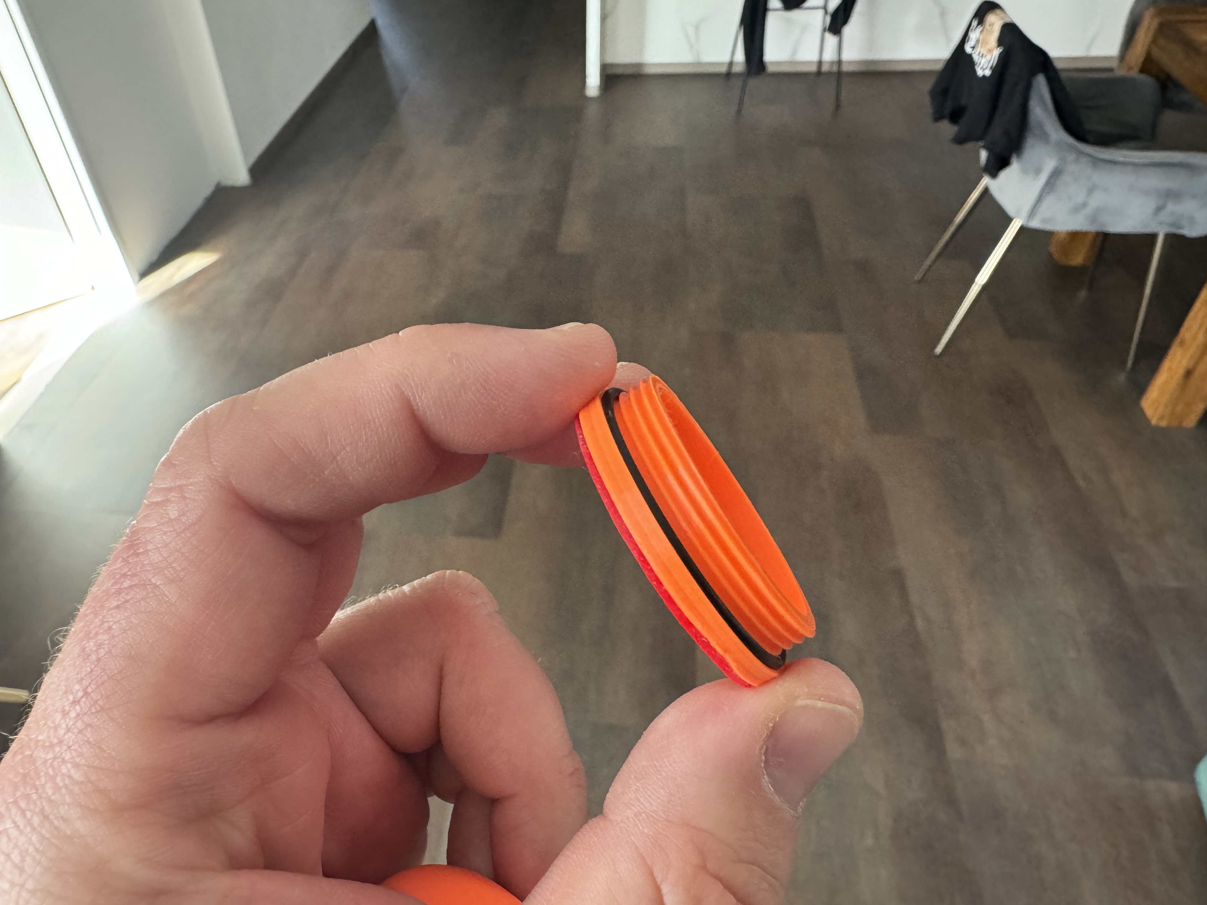 orange tag side view