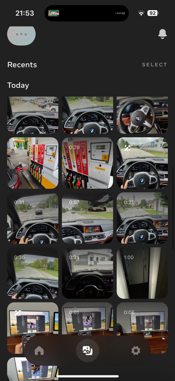 photo gallery interface