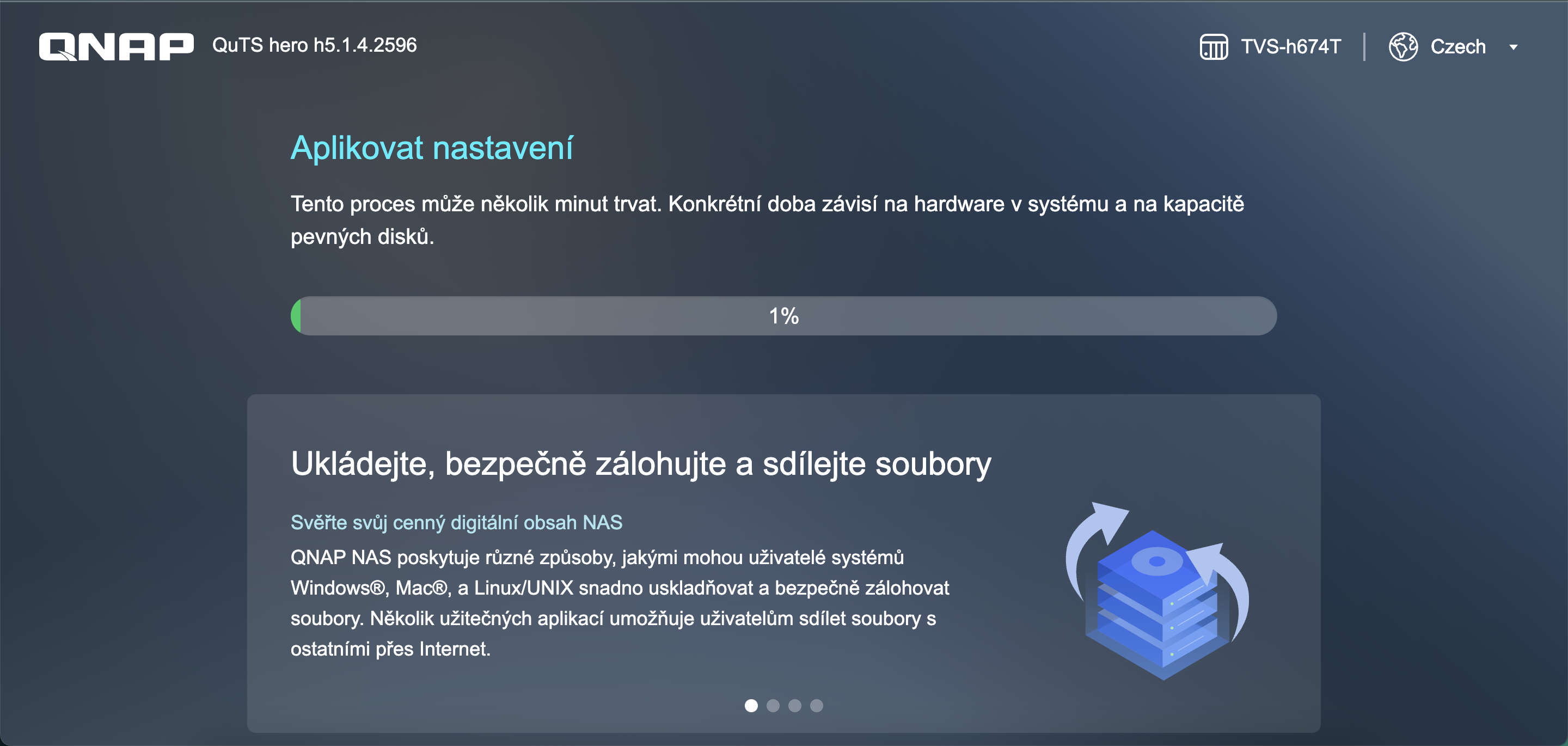 qnap applying settings