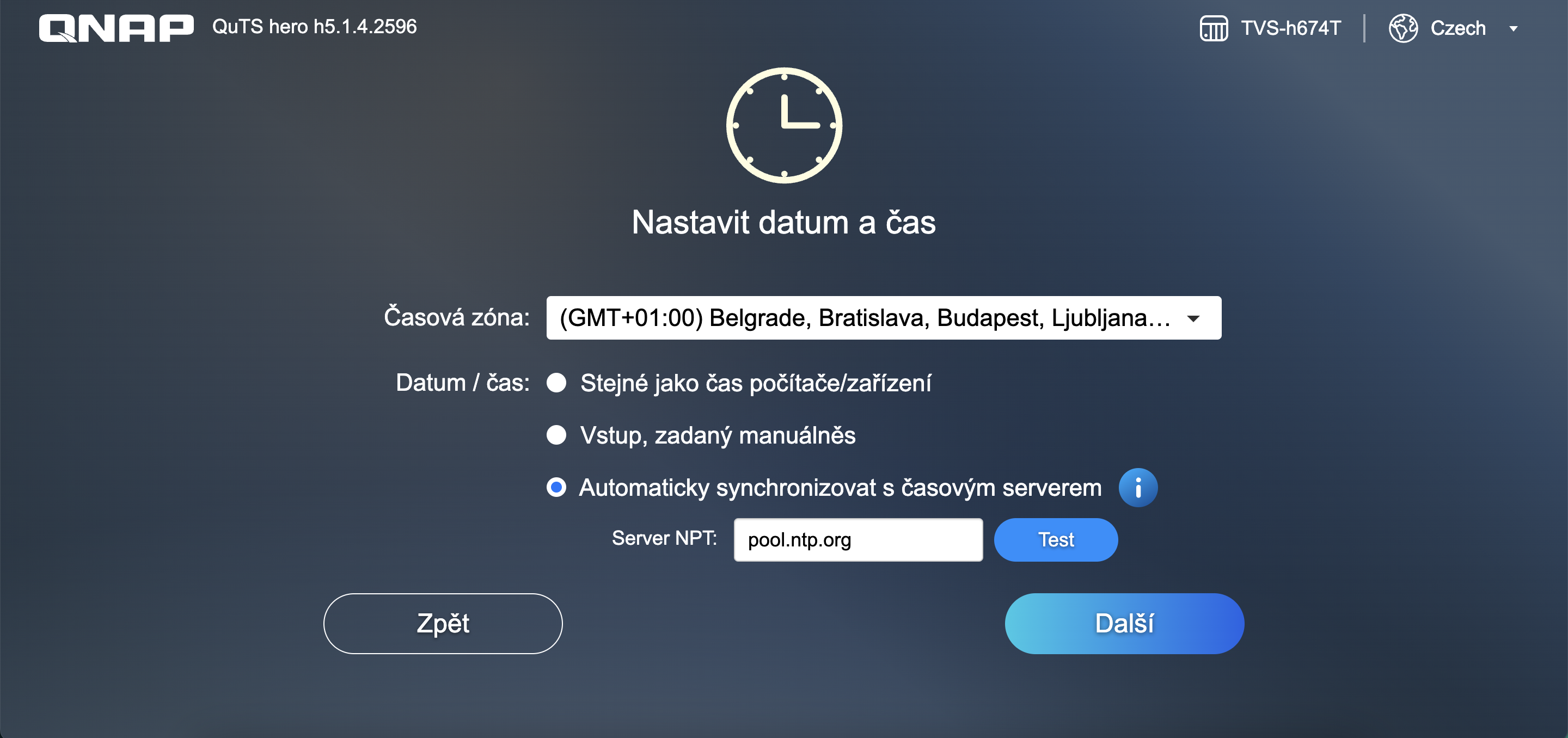 qnap date time settings
