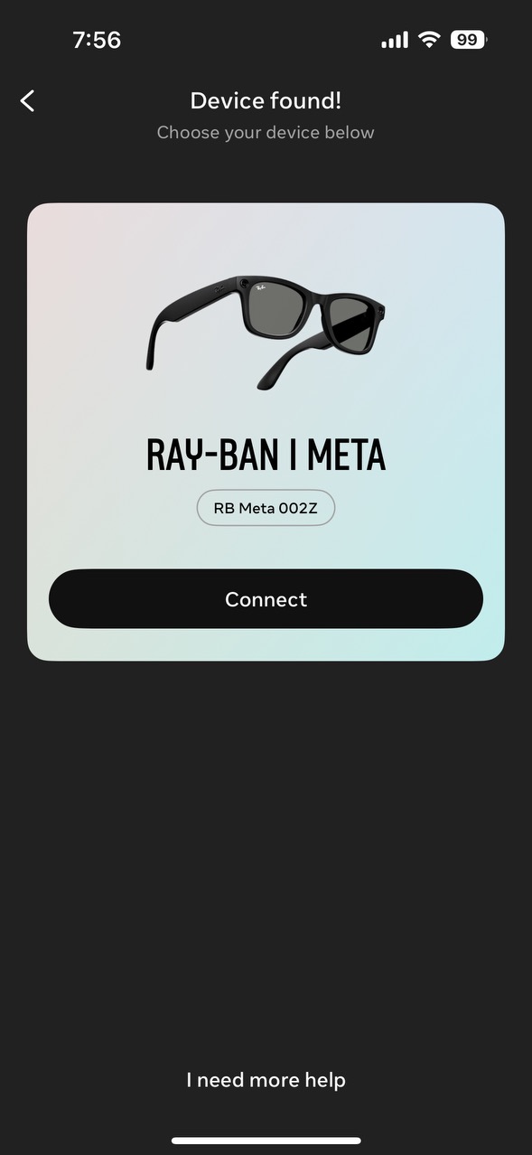 ray ban meta glasses connection