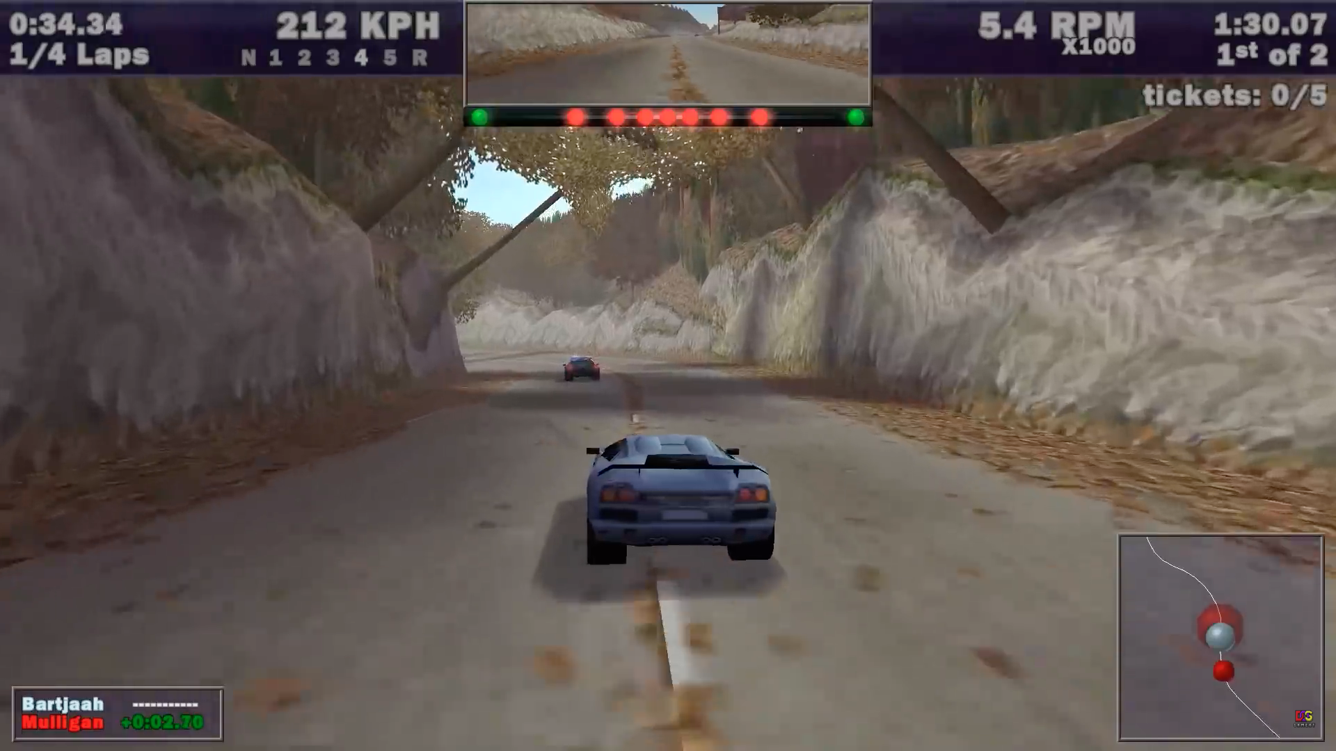 retro racing game screenshot
