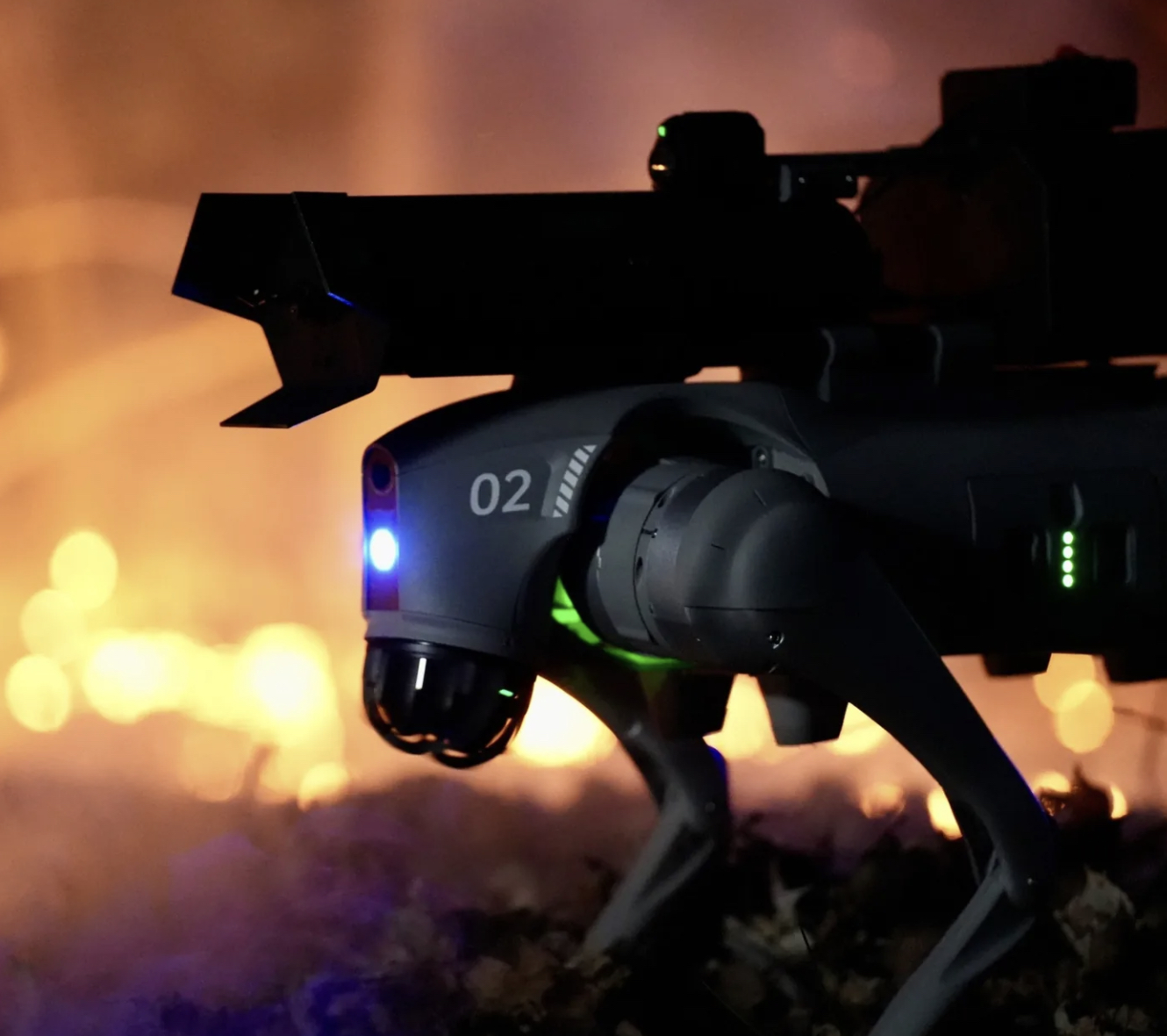 robotic dog fire