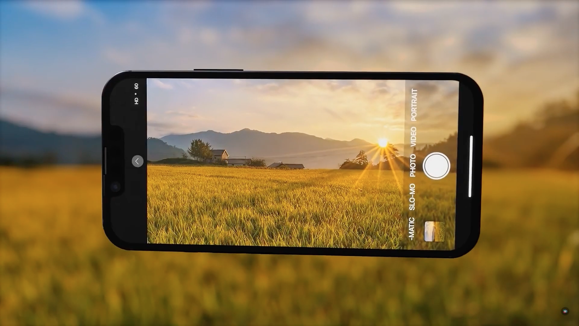 smartphone camera landscape view