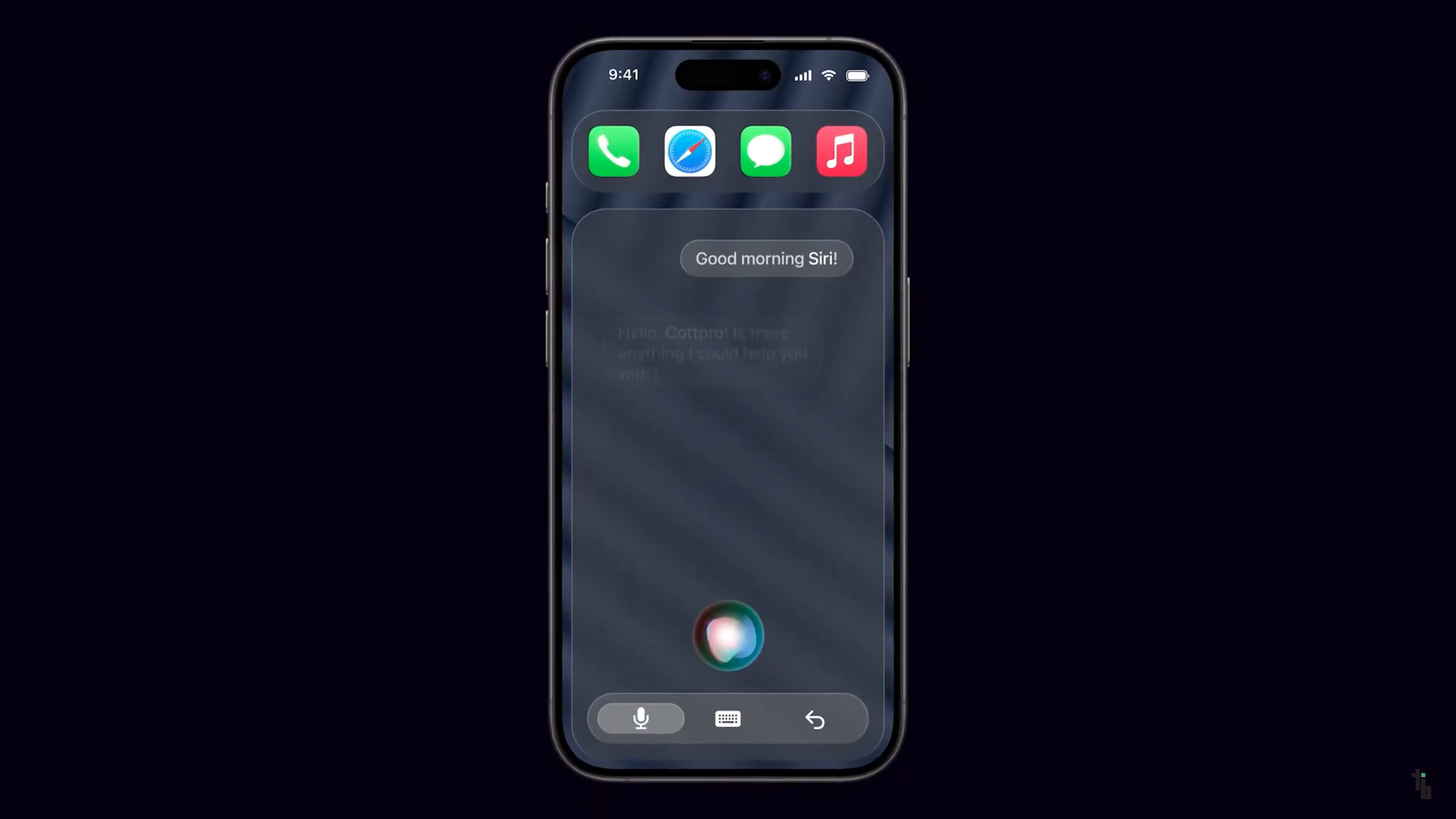 smartphone dark mode siri