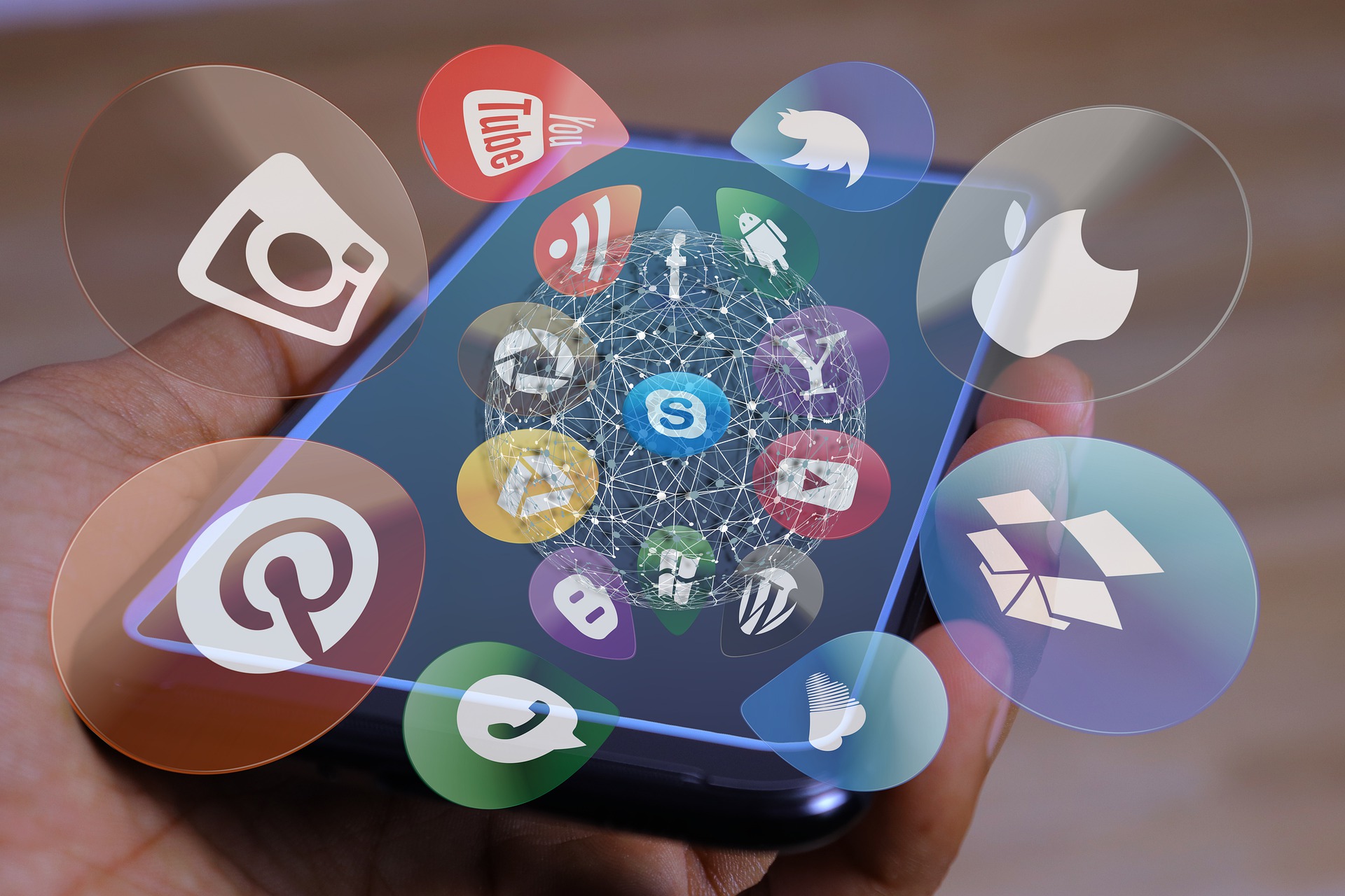 social media hand icon pixa