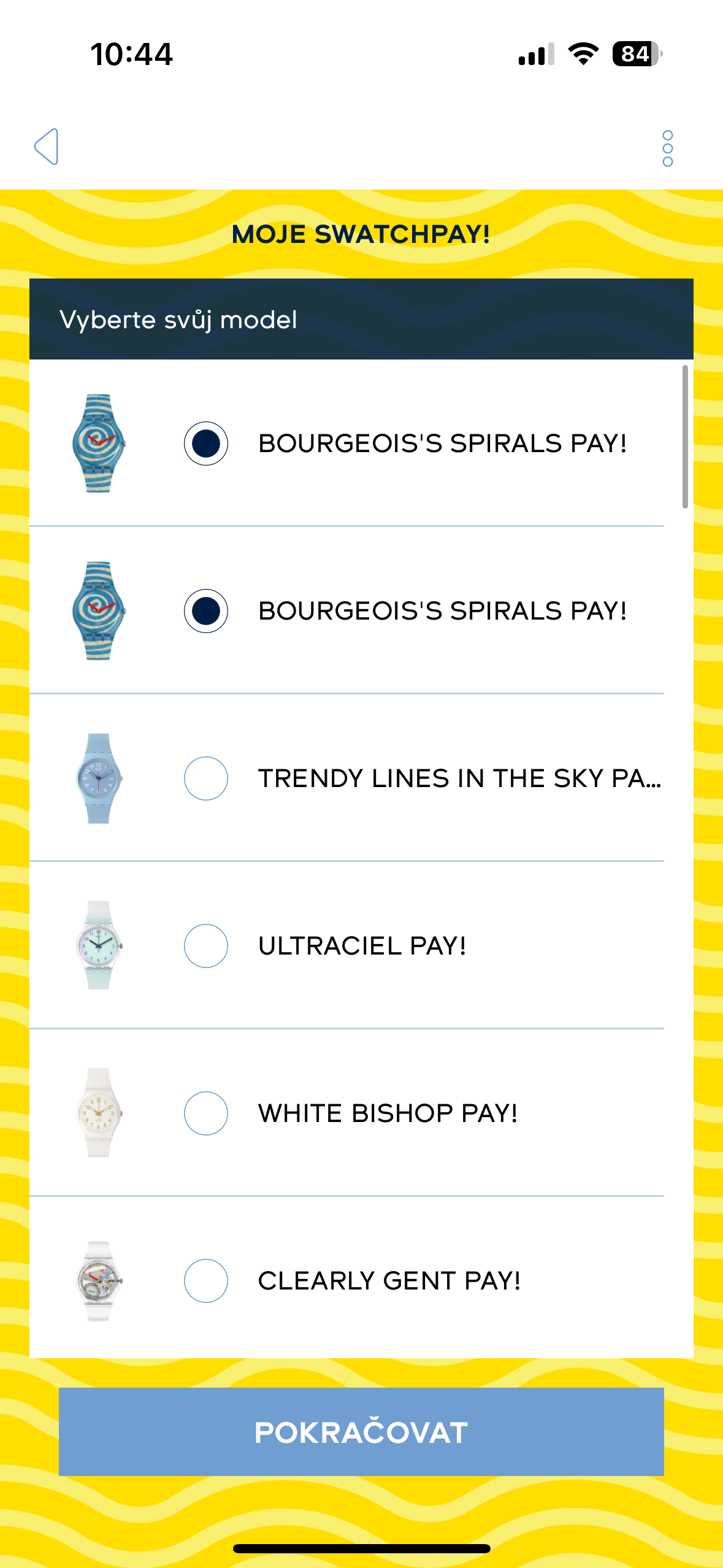 swatchpay watch selection