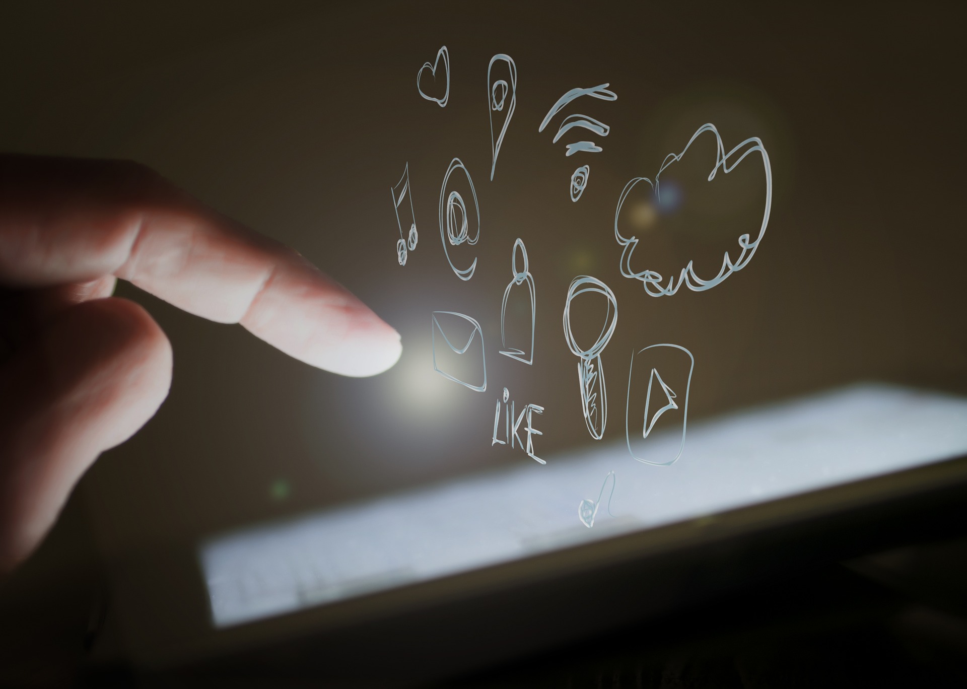 touch screen social media pixa