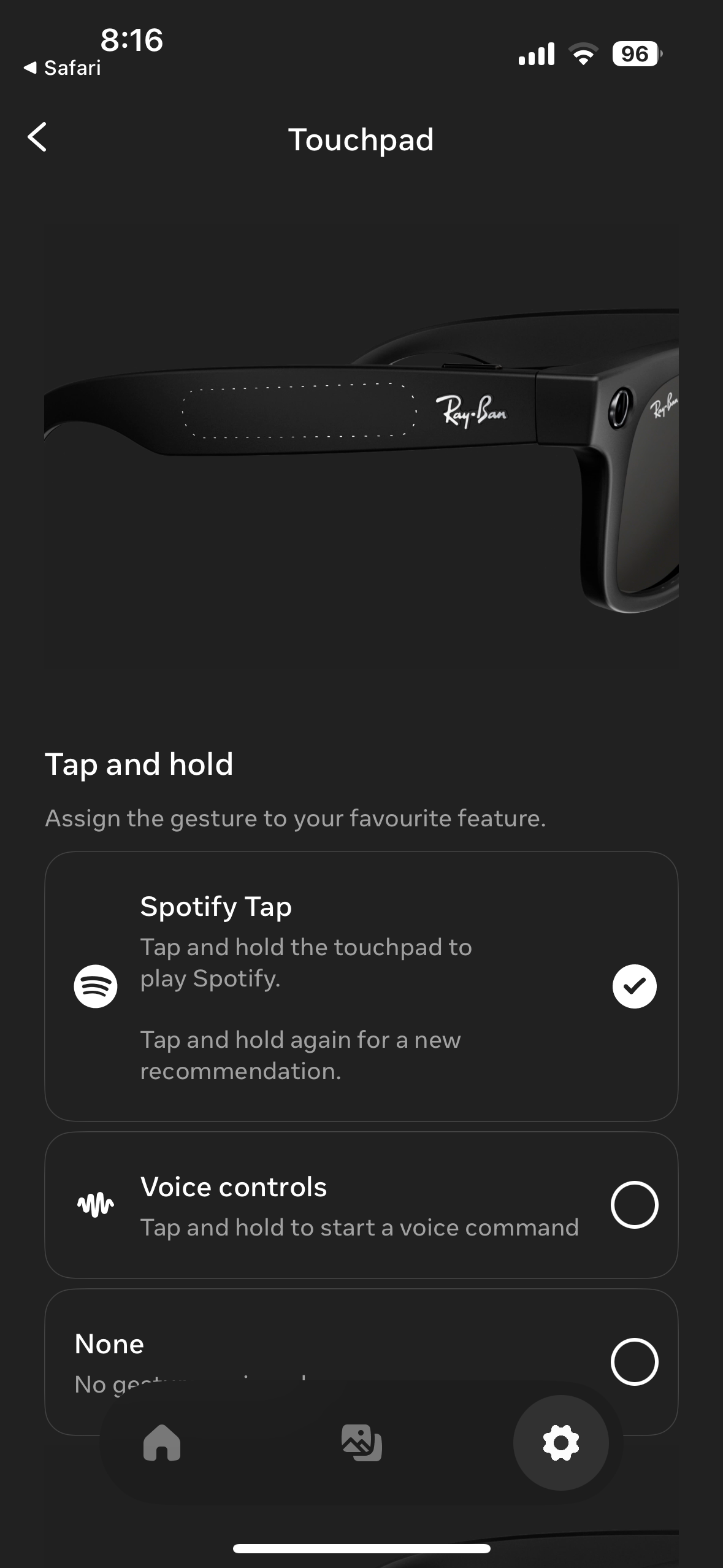 touchpad spotify controls