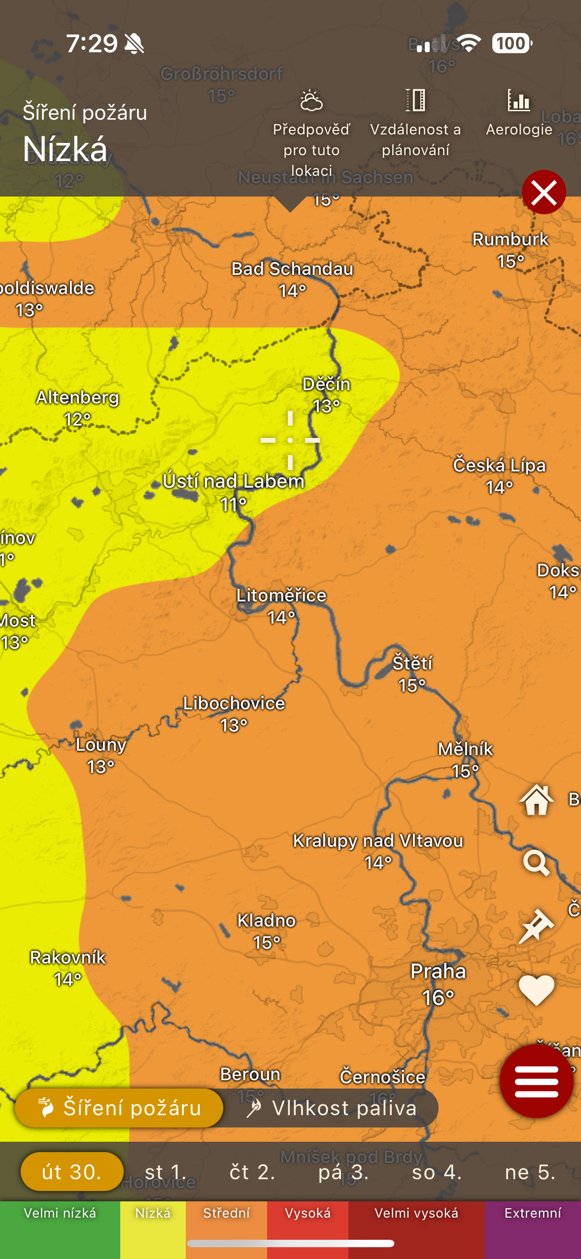 windy fuel moisture map